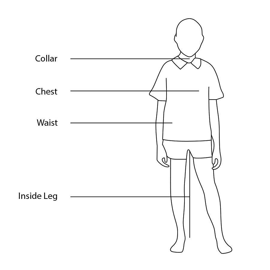 Childrens wear size guide boy