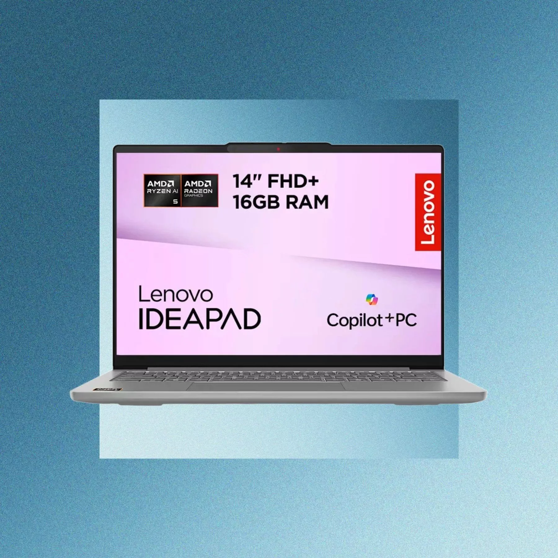 Lenovo IdeaPad 14-inch FHD+ laptop with 16GB RAM, AMD Ryzen and Radeon graphics, Copilot+ PC branding