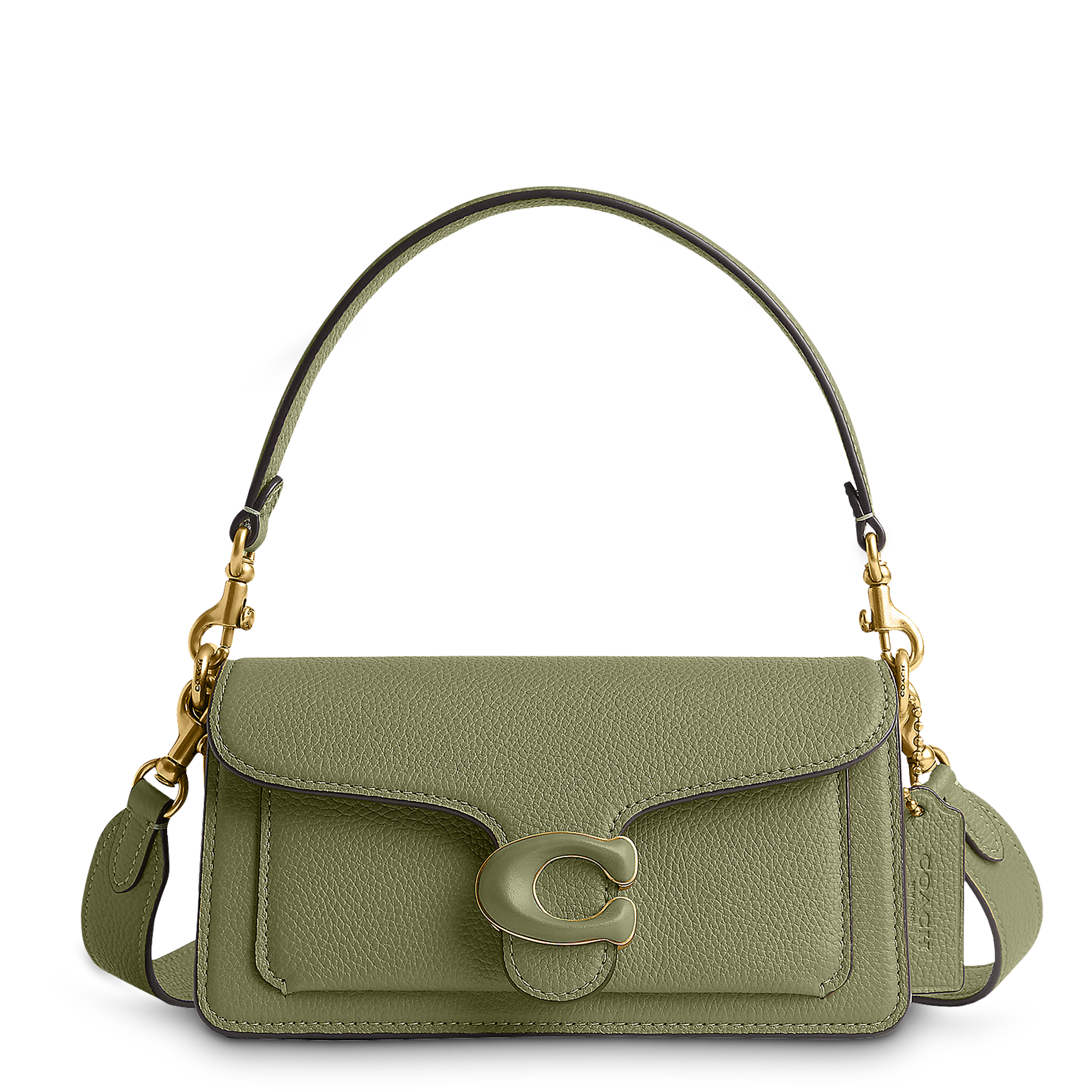 Coach Tabby 20 Leather Shoulder Bag, Moss