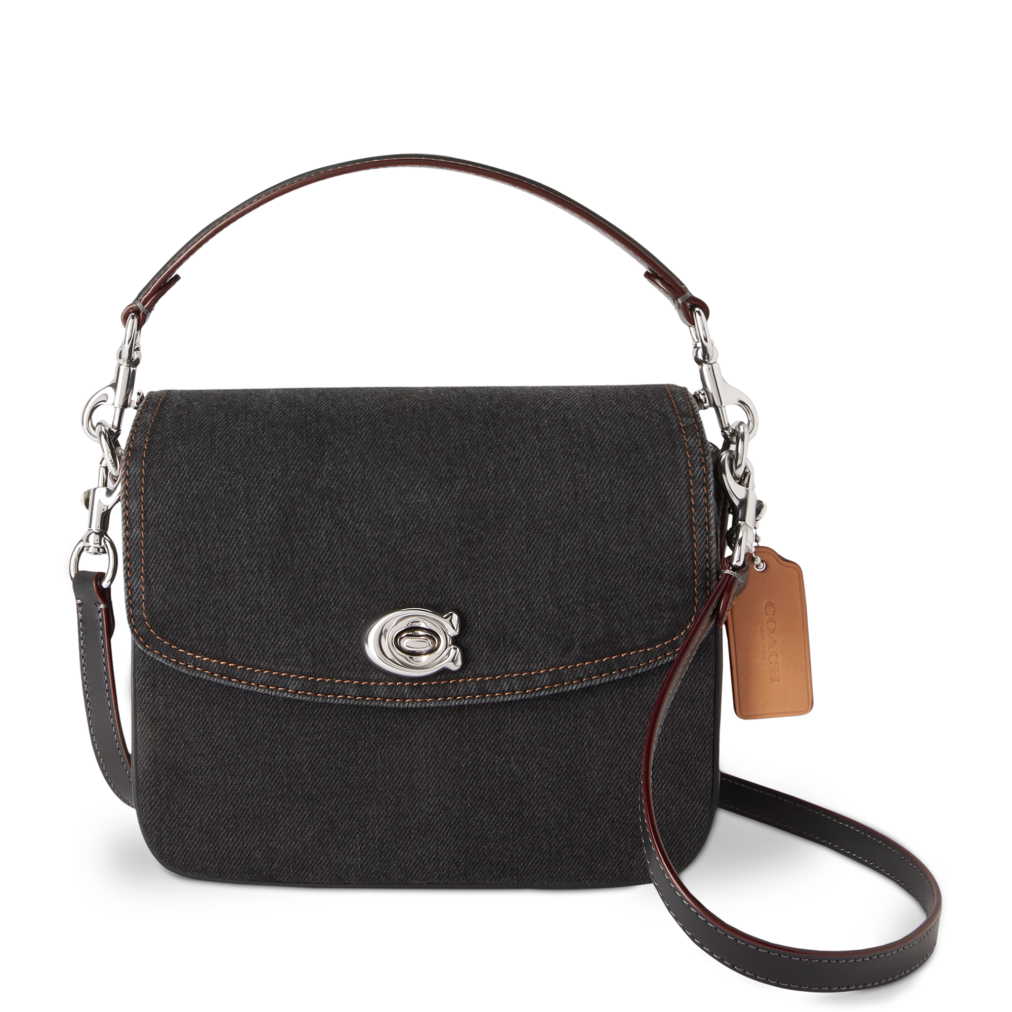 Coach Cassie 19 Denim Cross Body Bag, Black