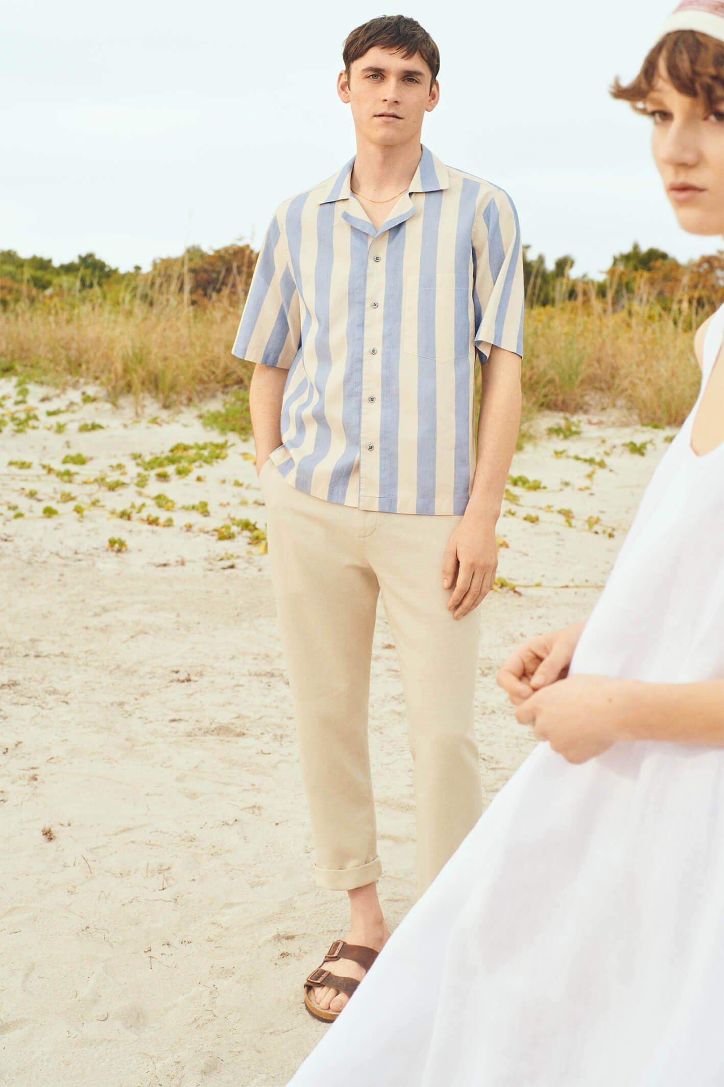 By The Coast: Oscar Jacobson shirt and John Lewis & Partners trousers