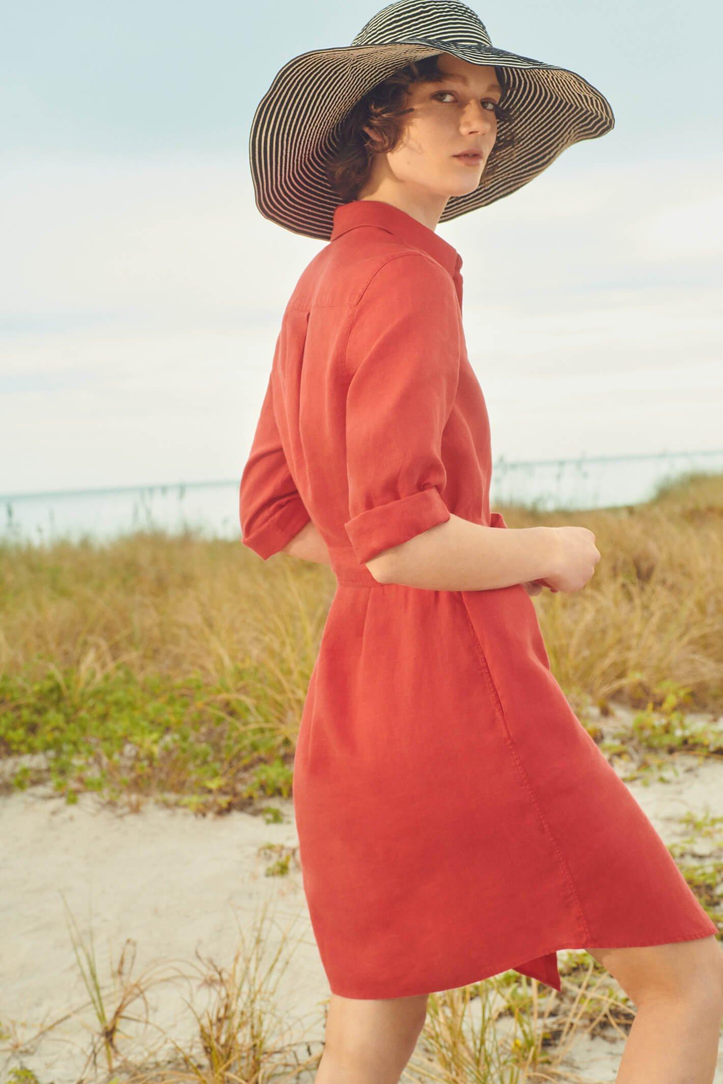 Modern Neutrals: John Lewis & Partners hat and Jaeger dress