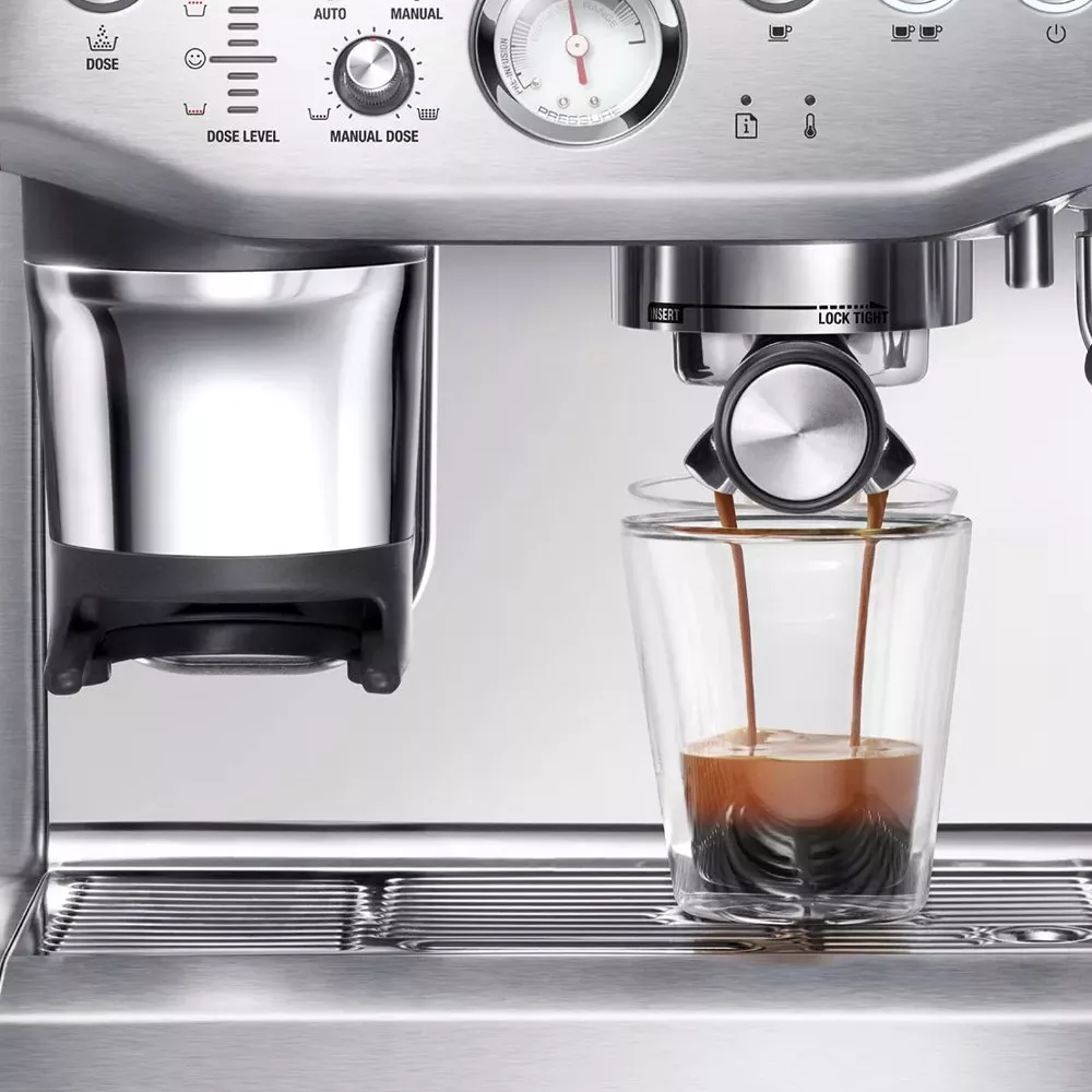 Espresso shot being made from a coffee machine