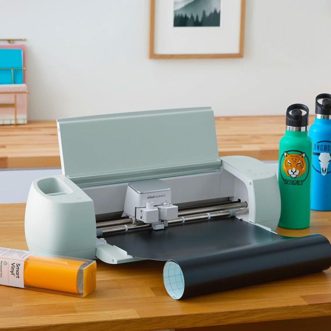 lifestyle shot of a Cricut machine sitting on a desk