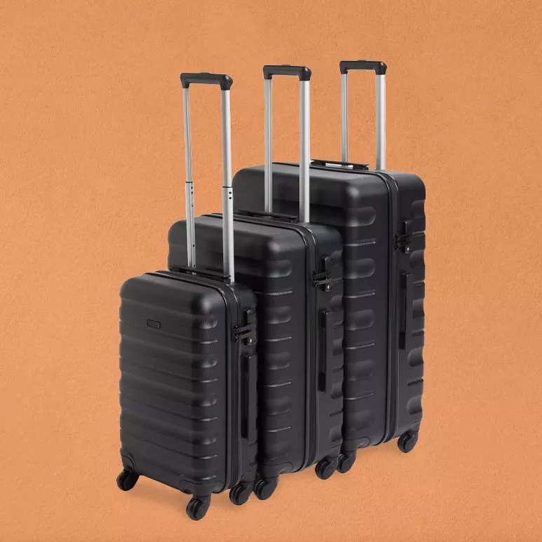 three black suitcases