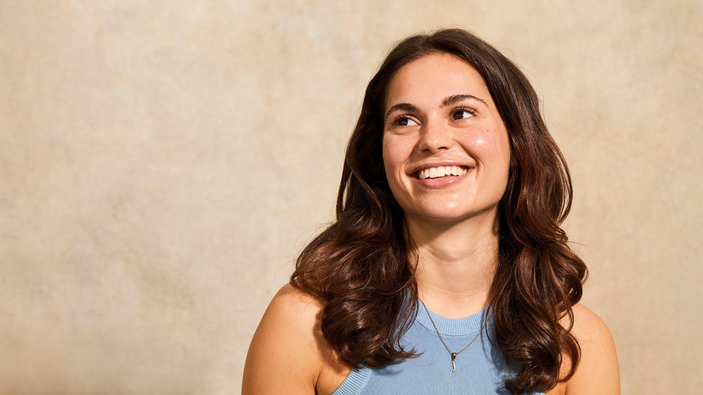 Woman smiling