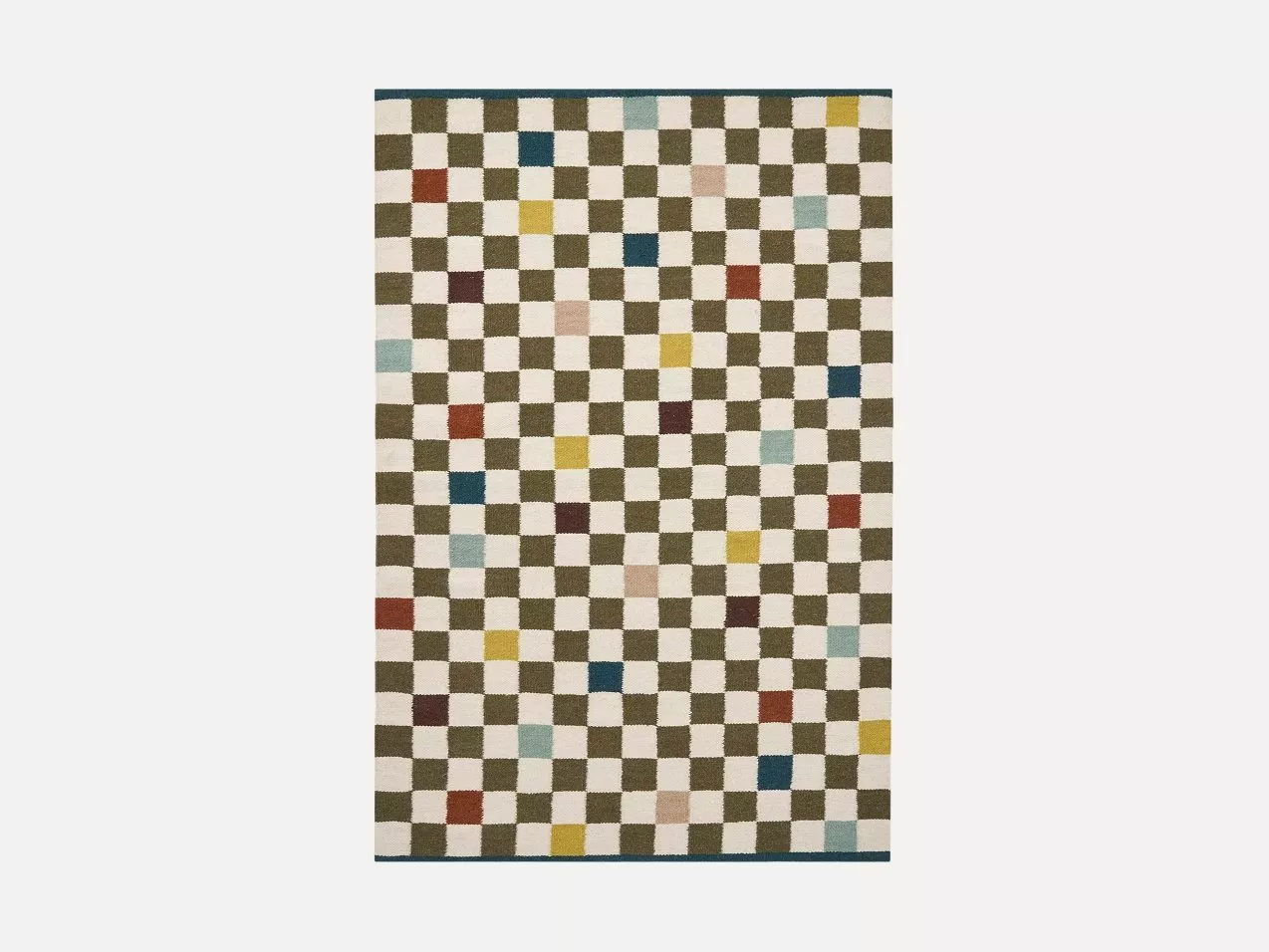 John Lewis ANYDAY Checkerboard Wool Rich Rug