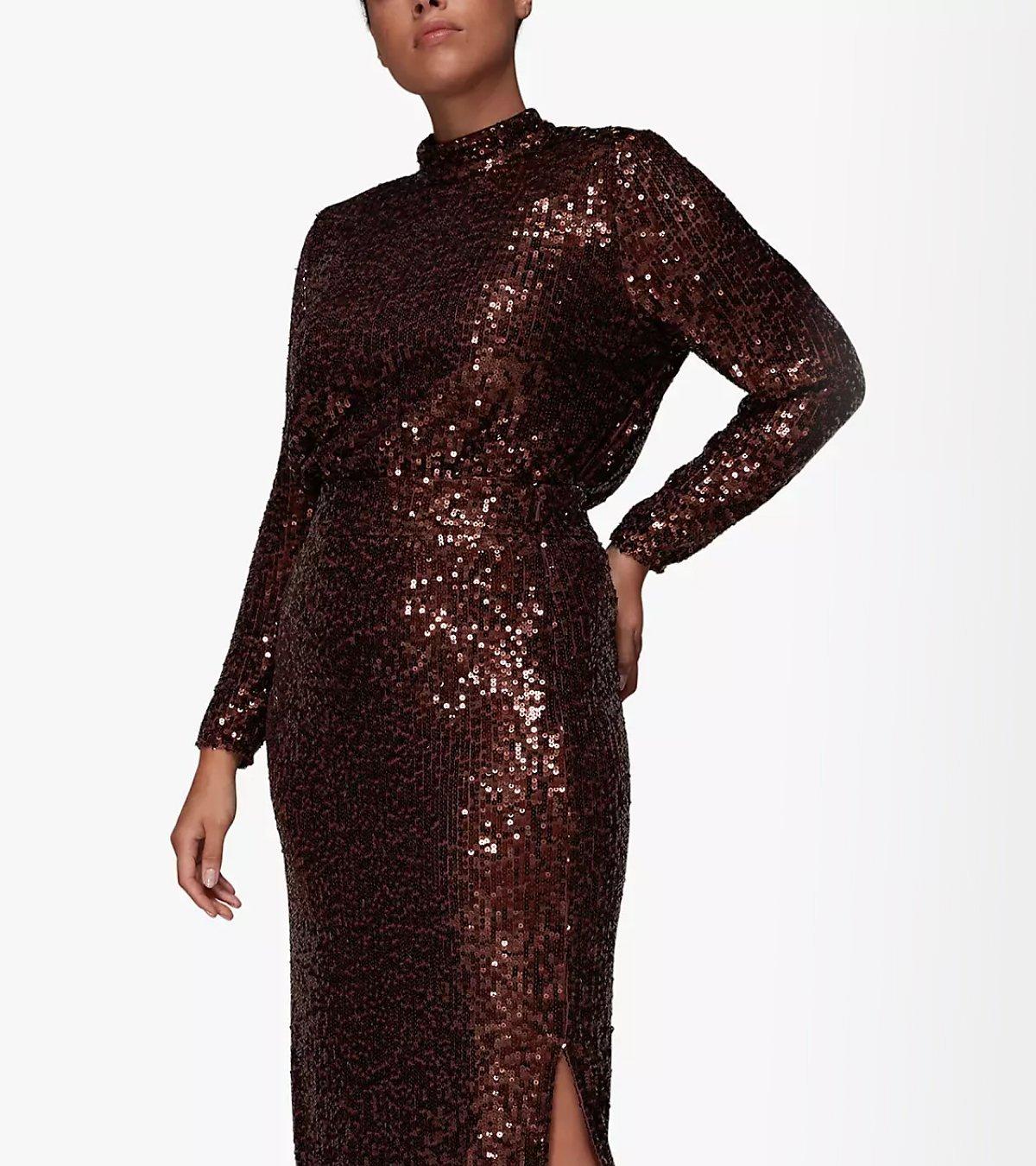 Whistles Sequin Column Skirt