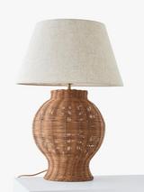 John Lewis Tisse Woven Rattan Bottle Table Lamp