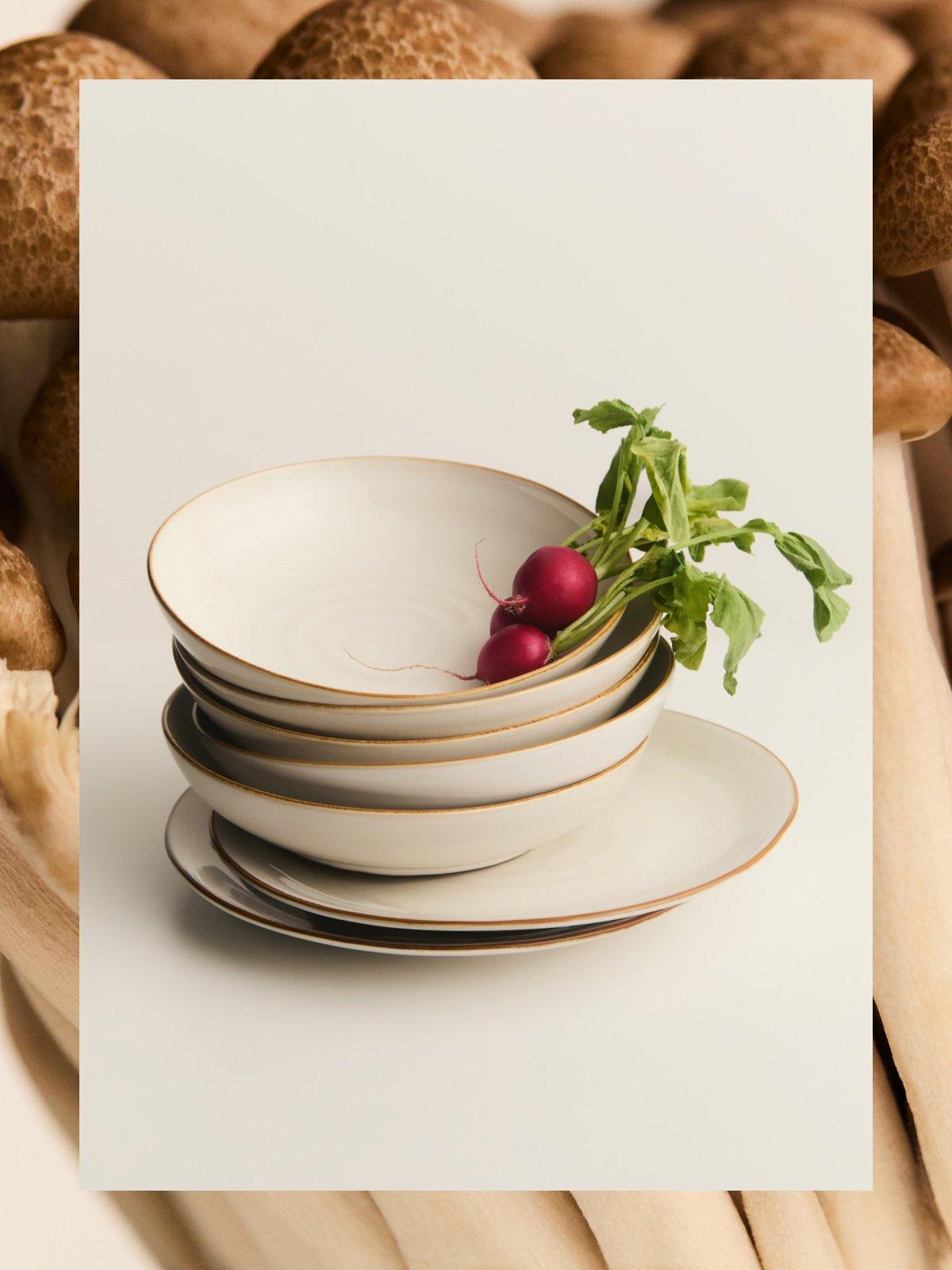 John Lewis X Deliciously Ella Stoneware Side Plates and Bowls