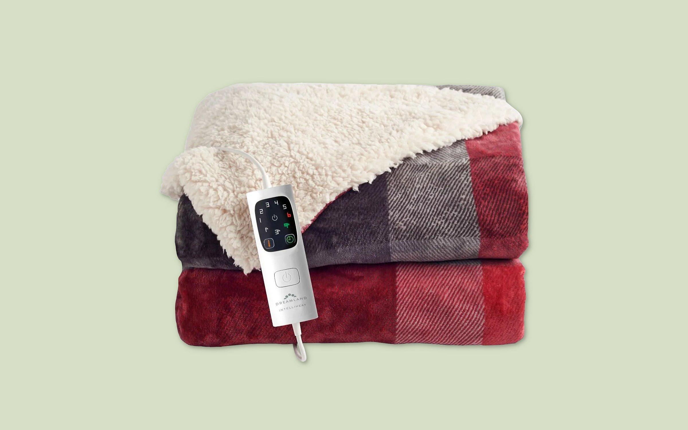 Dreamland Sherpa Tartan Heated Overblanket