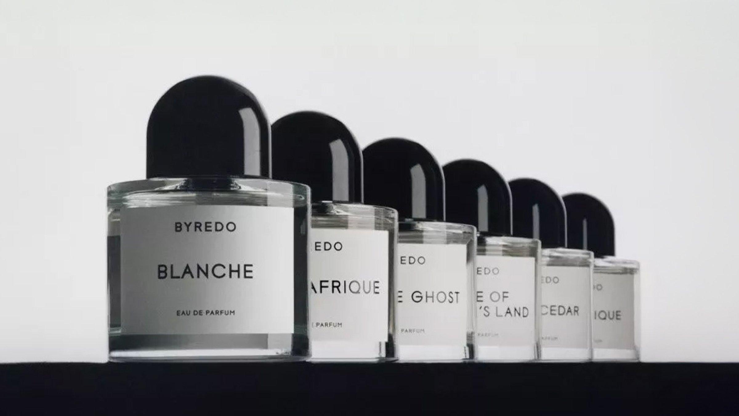 Selection of Byredo perfumes on display