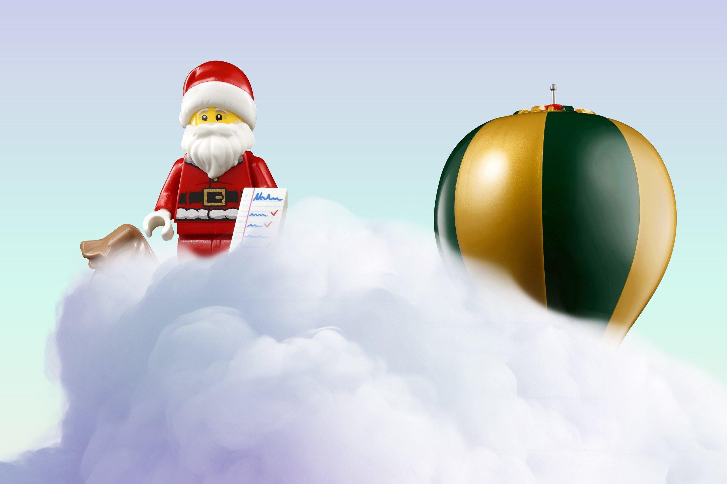 Santa Claus in the clouds