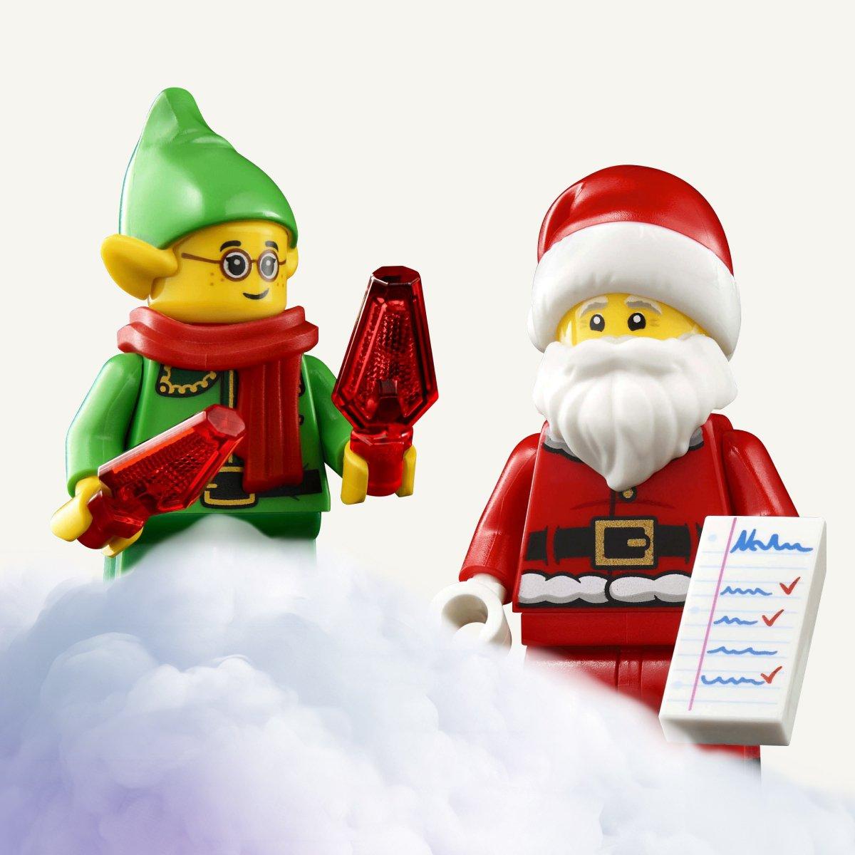 Santa Claus and the hot air balloon stamps