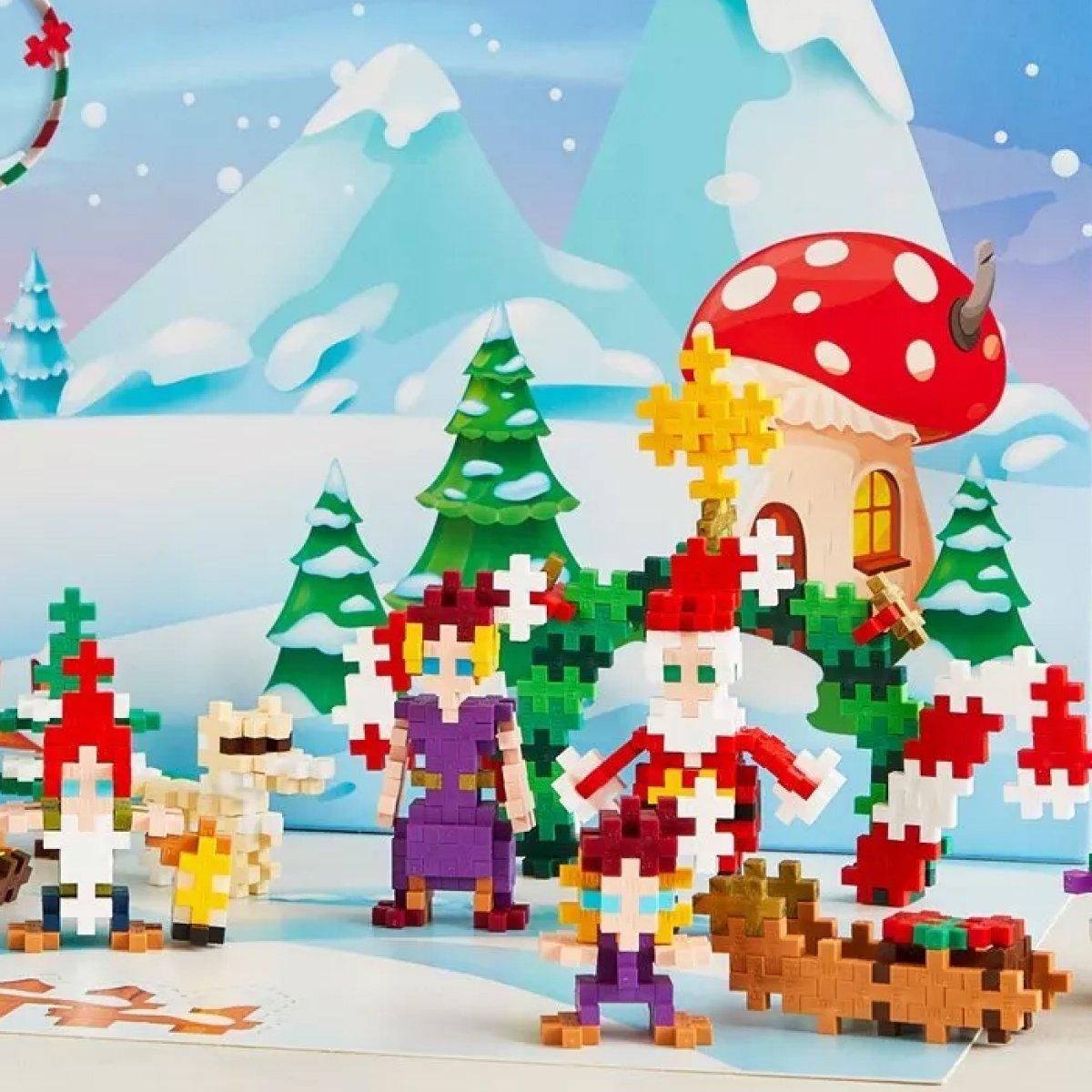 Santa Claus and the hot air balloon stamps