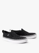 Vans Kids' Brooklyn Lace-Up Trainers, Black/White