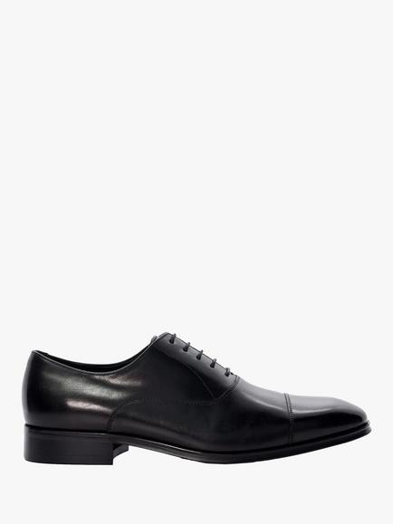 Dune London Solver Leather Oxford Shoes, Black