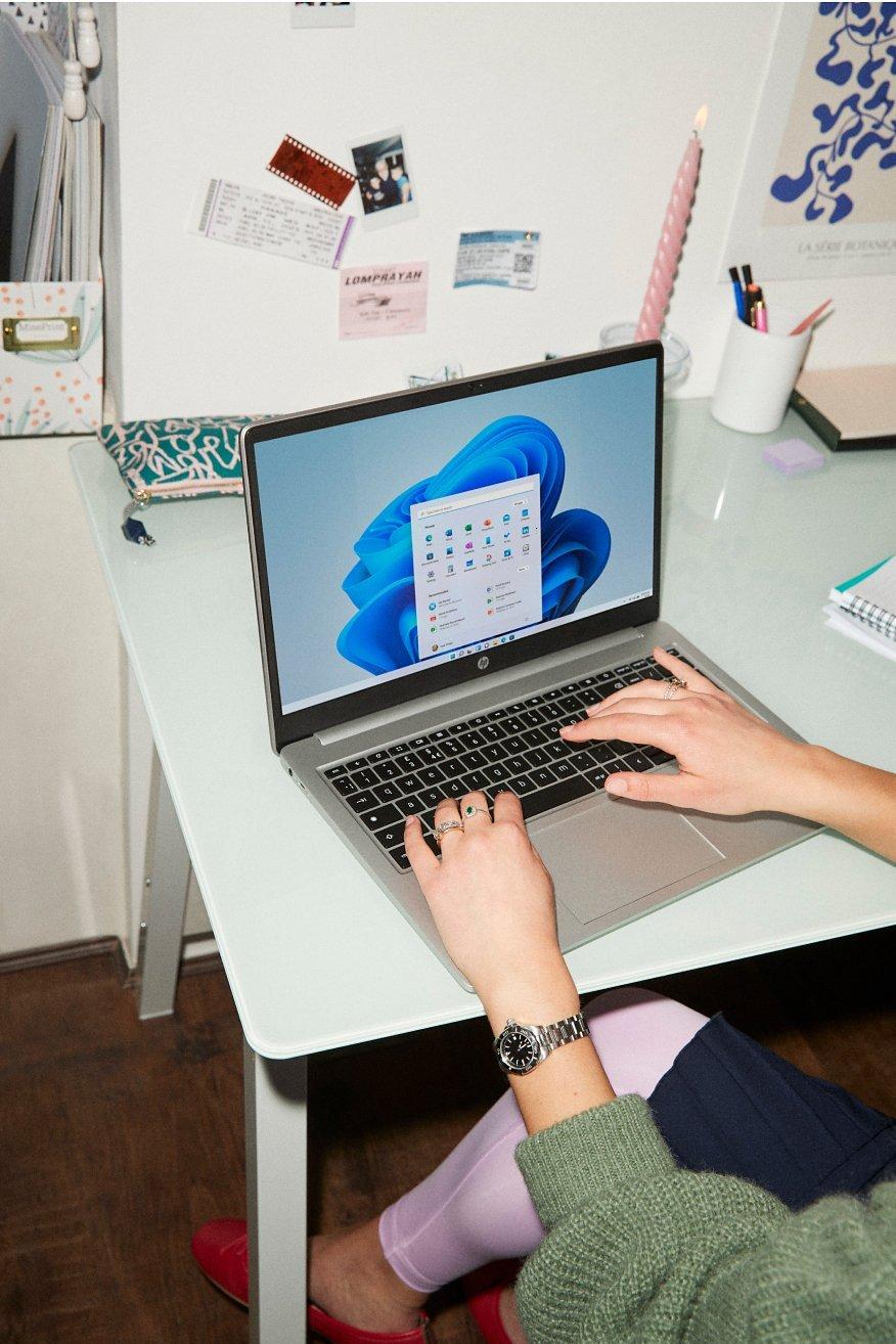 Image of a student on a laptop