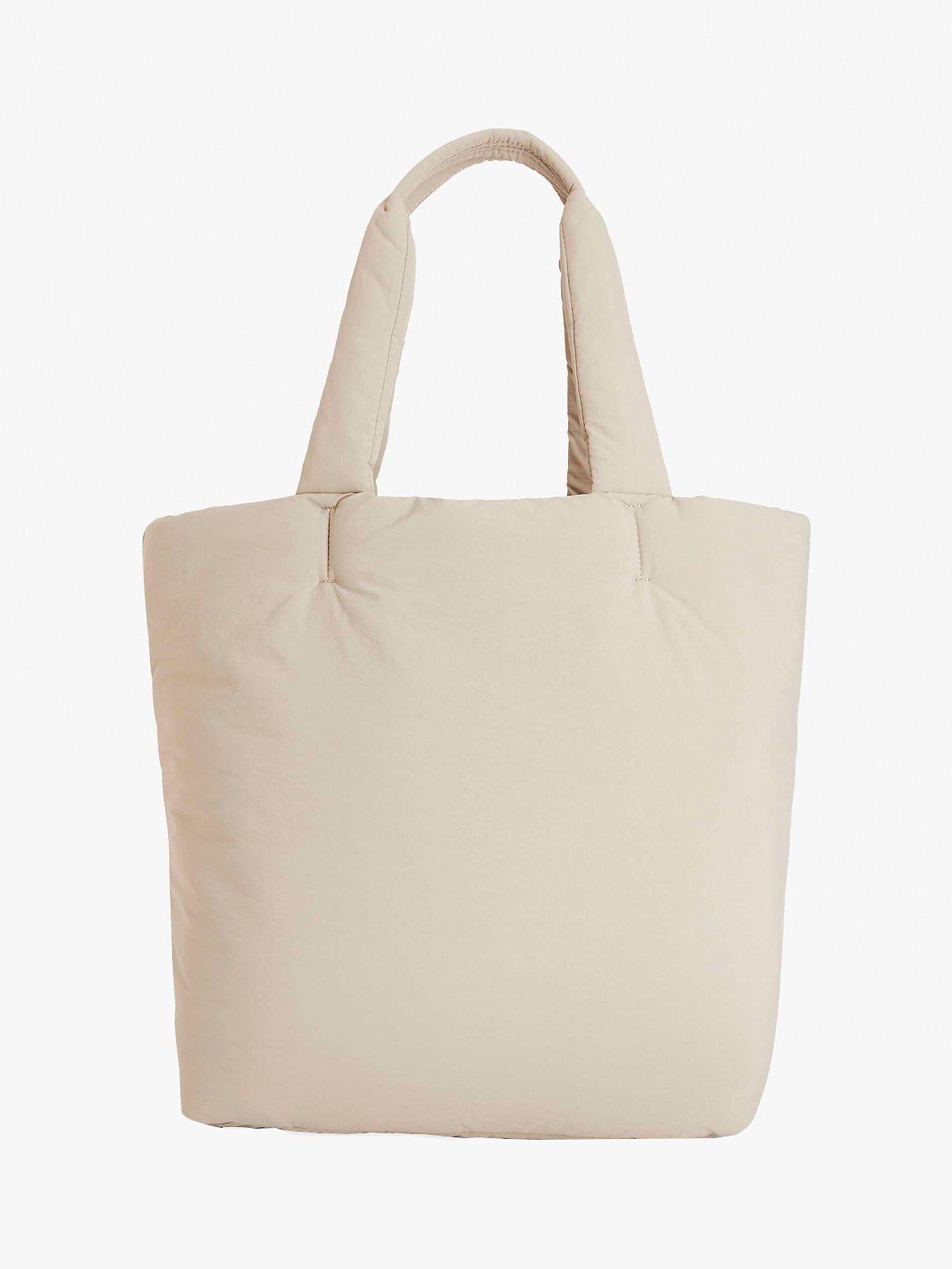 ANYDAY Puffy Quilted Tote Bag, Sage Green