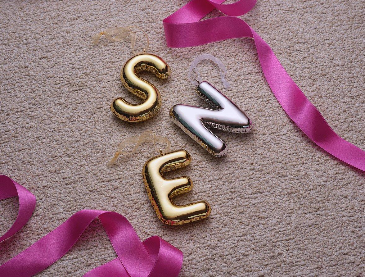 Christmas Balloon Letter Baubles