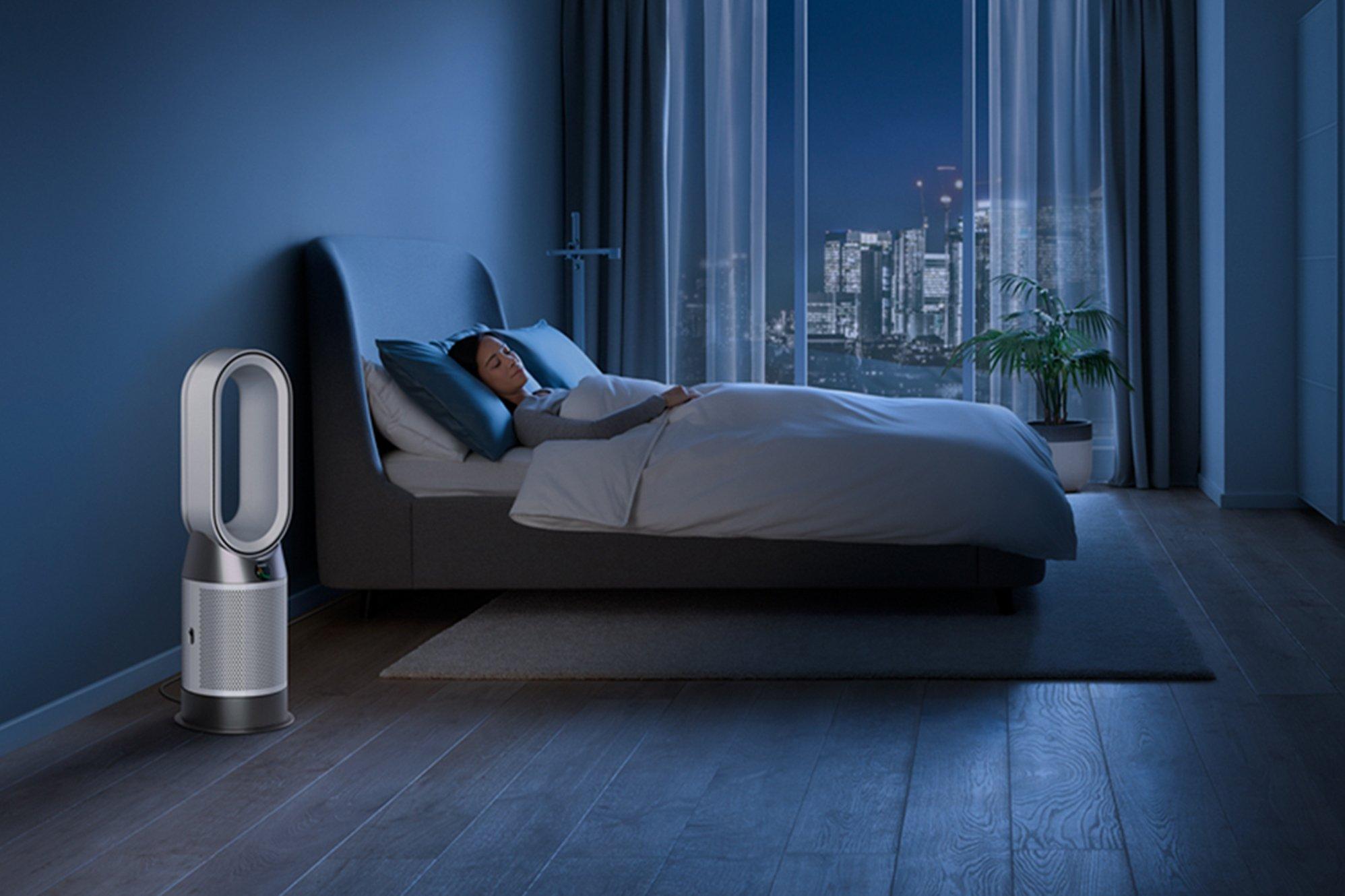Dyson Purifier Hot+Cool HP1 in a bedroom