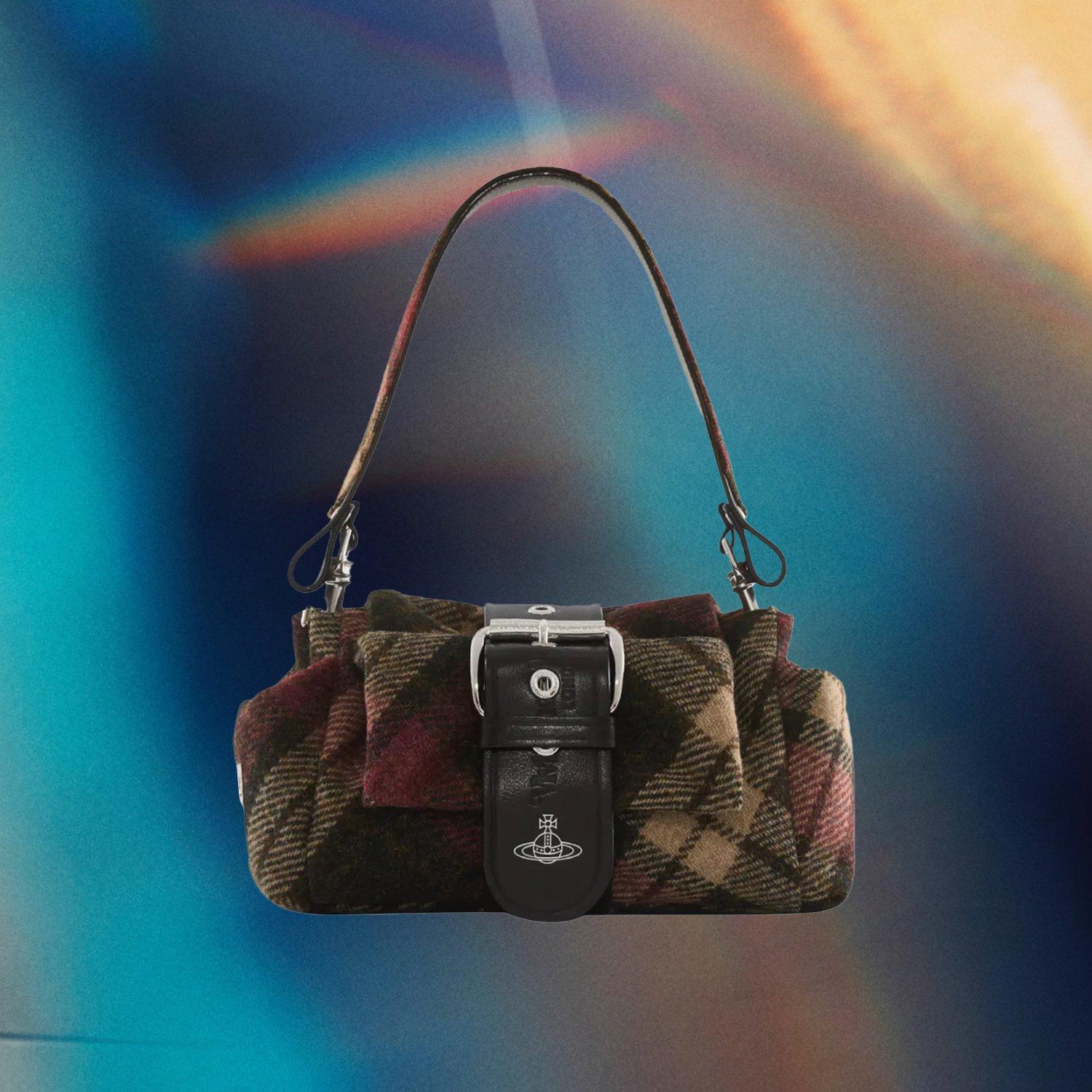 Vivienne Westwood Hazel Treasure Tweed Shoulder Bag