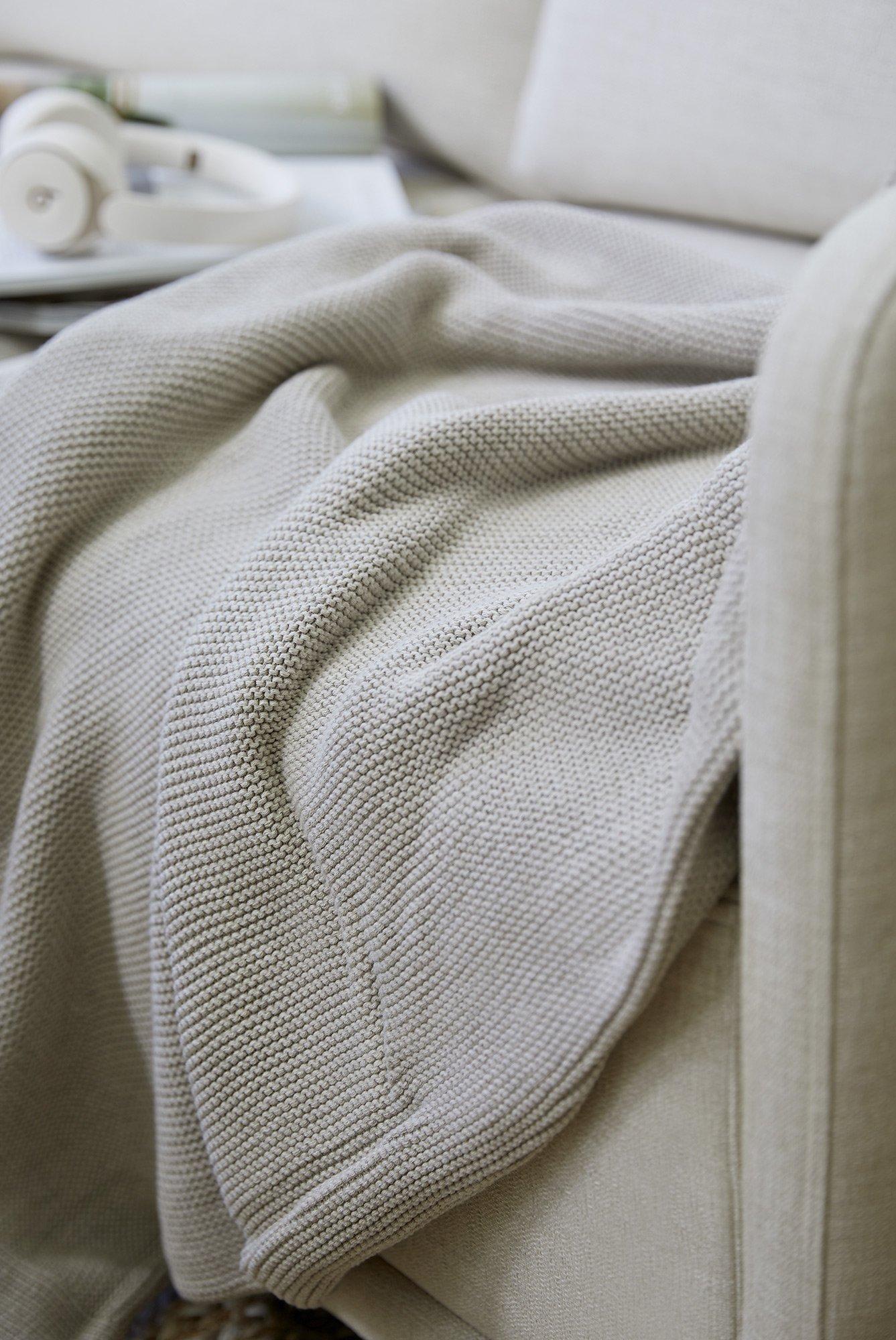 John Lewis & Partners Rye Knit Throw