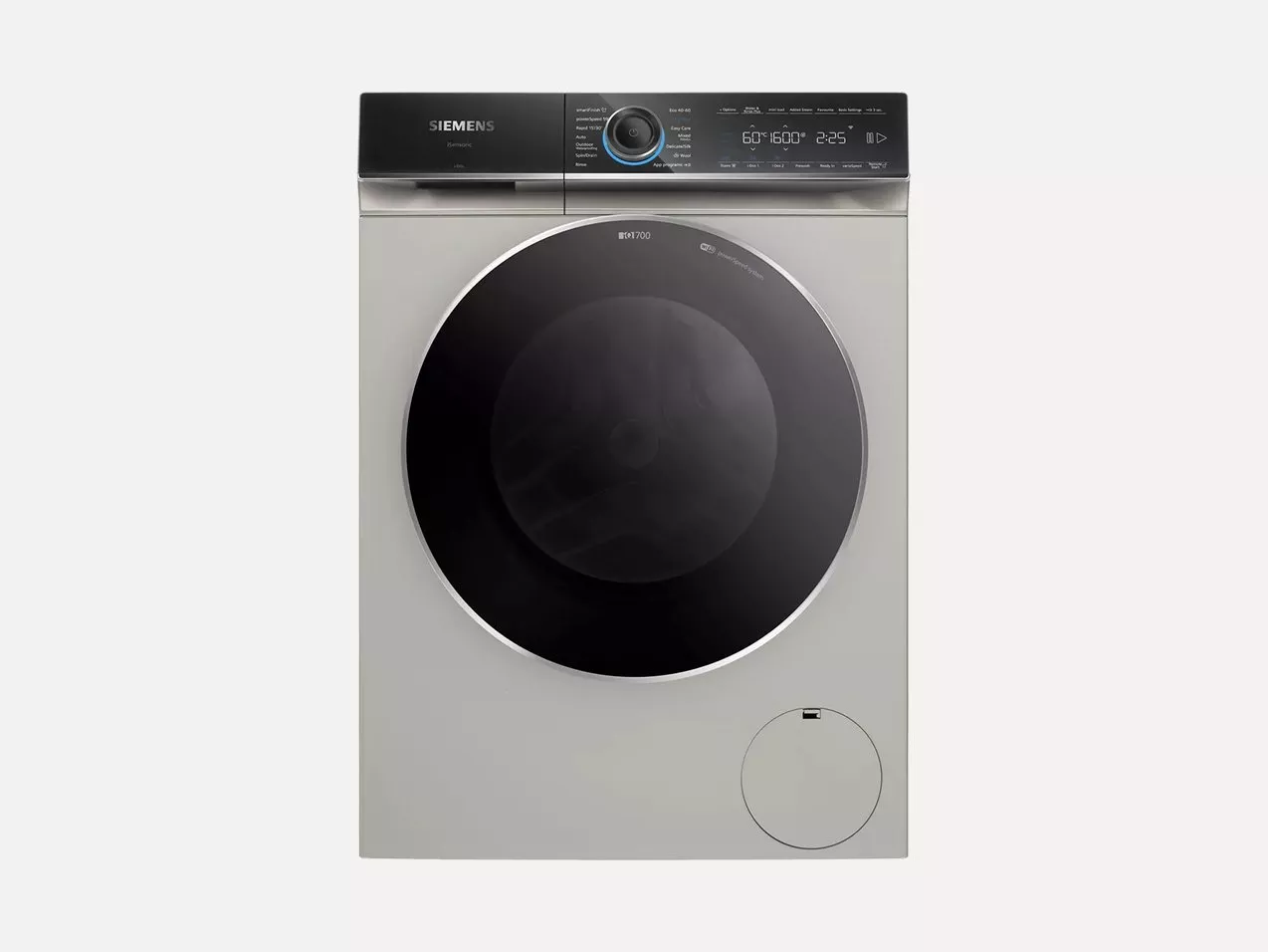Siemens iQ700 WG56B2A3GB i-DOS Freestanding Washing Machine in silver