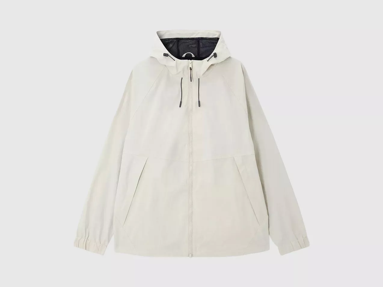 John Lewis Showerproof Hooded Jacket in white.