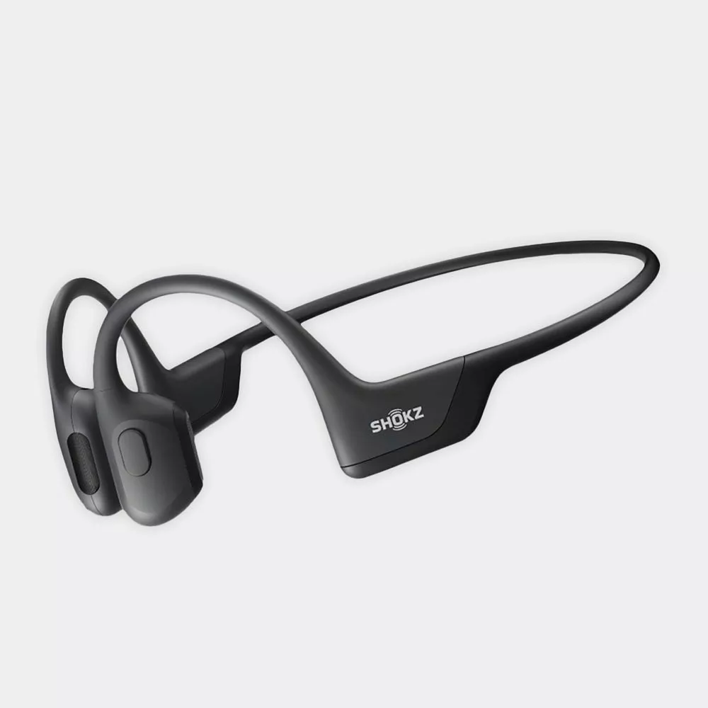 Black Shokz open run headphones