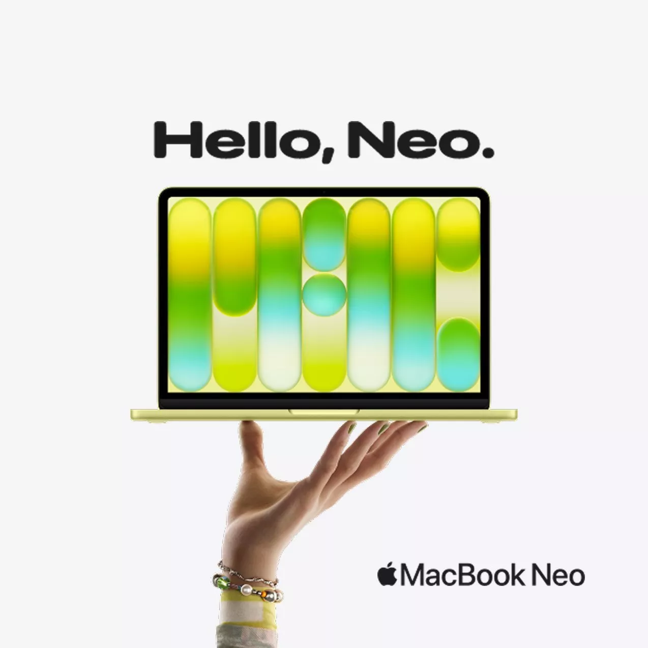 The image showcases a blue Apple iPad Air with a sleek design against a gradient blue background.