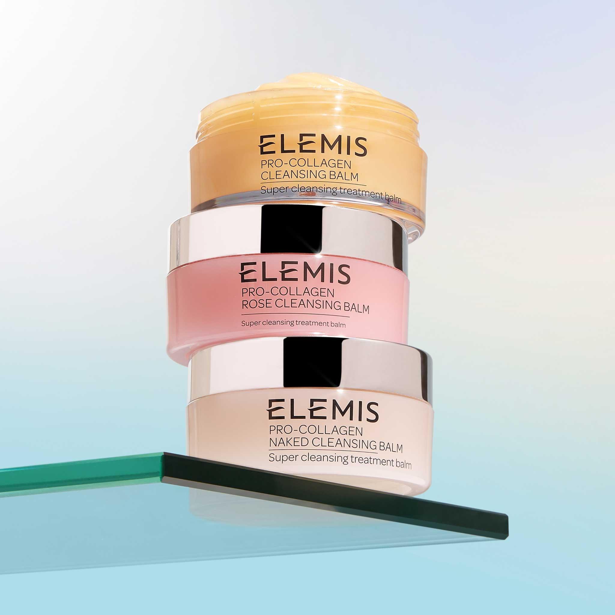 Image of Elemis Pro-Collogen Cleansing Balms stacked on-top of one another