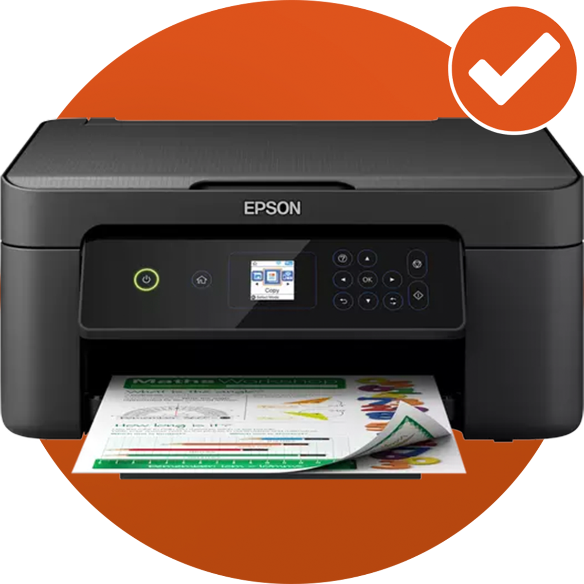 Epson printer with a tick next to it.