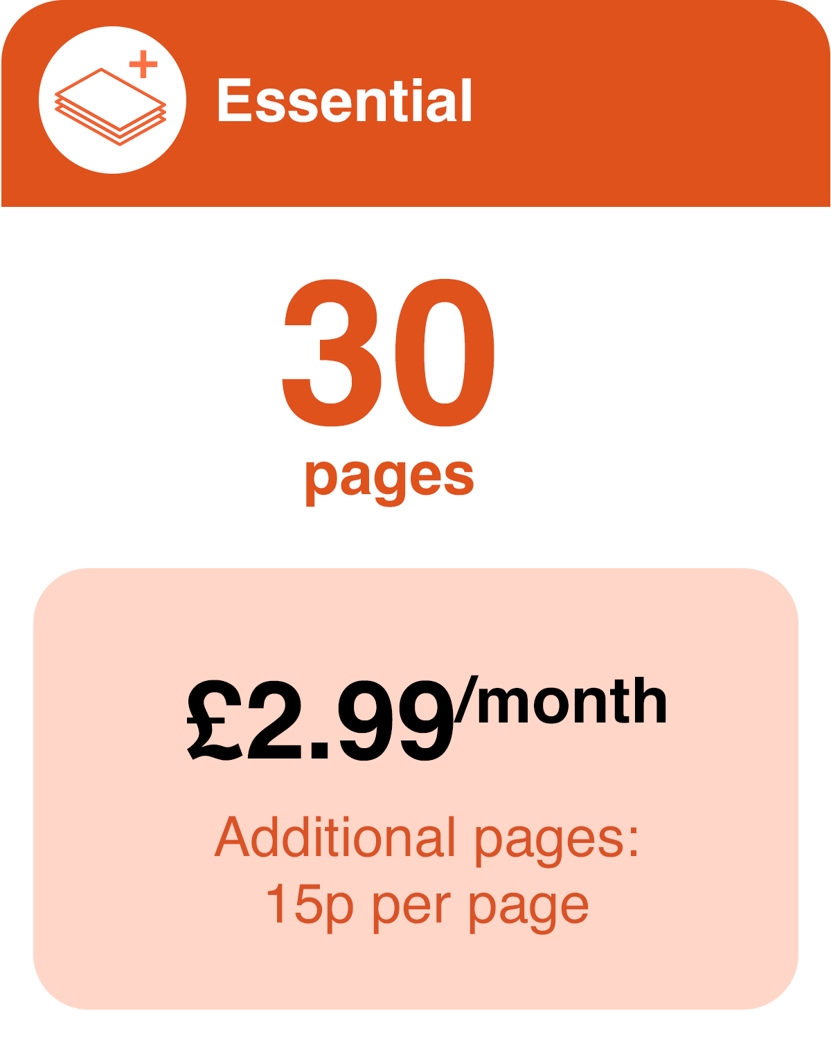 30 pages print option