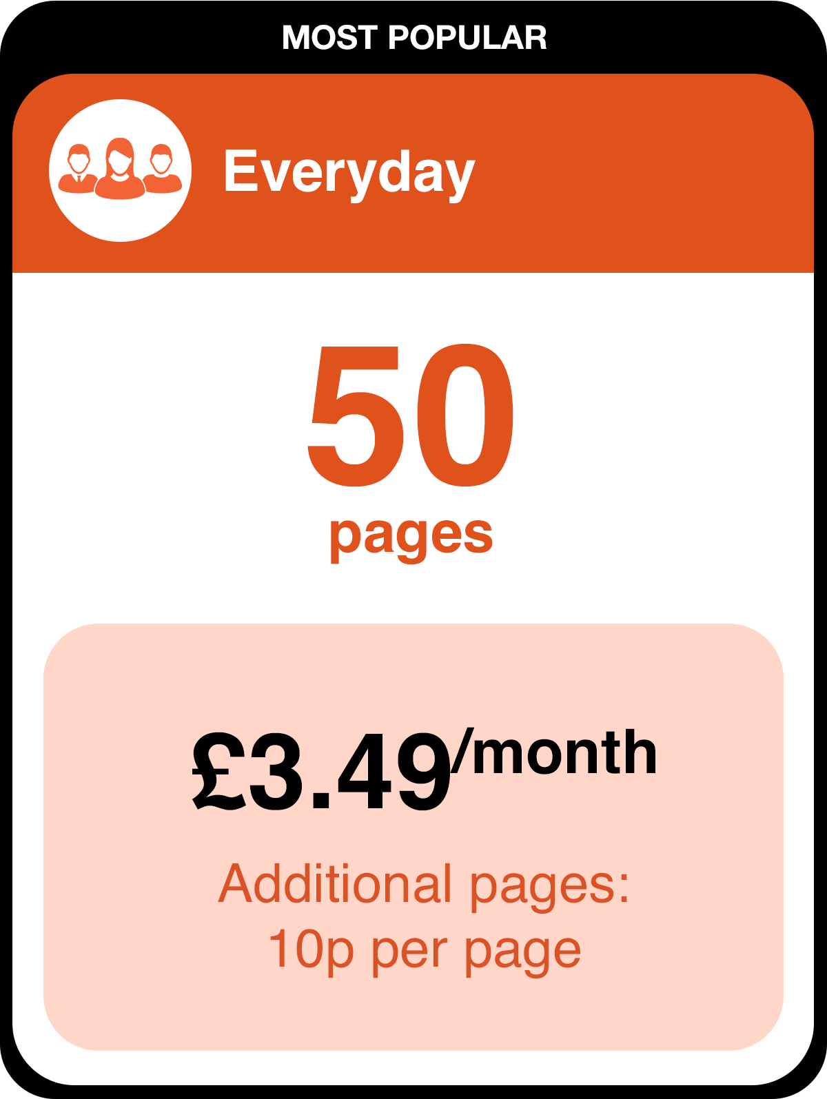 50 page print option