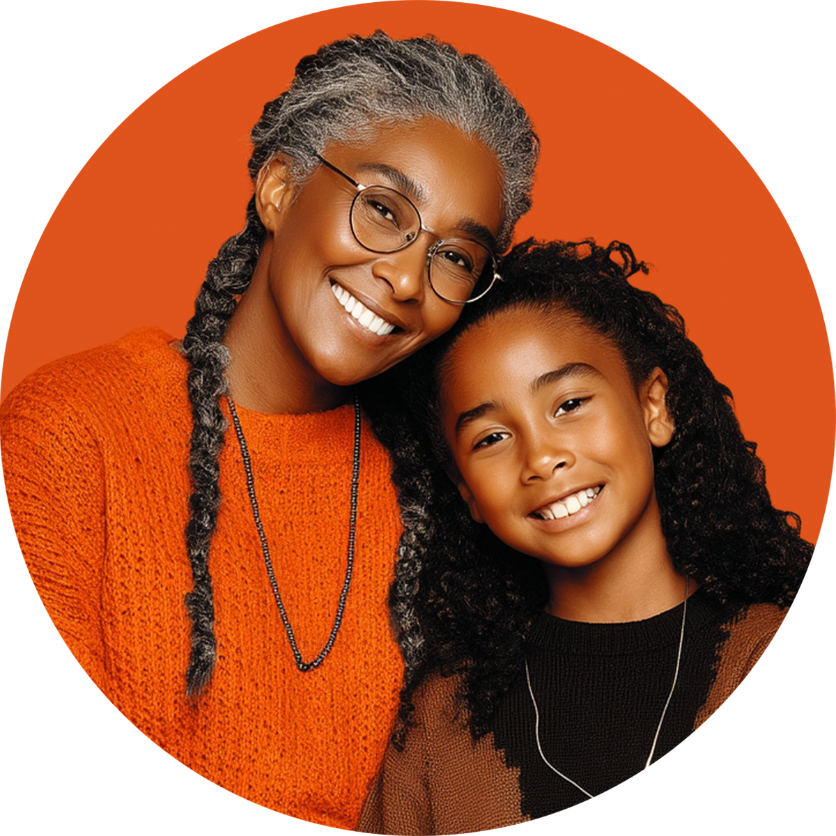 Woman next to young girl