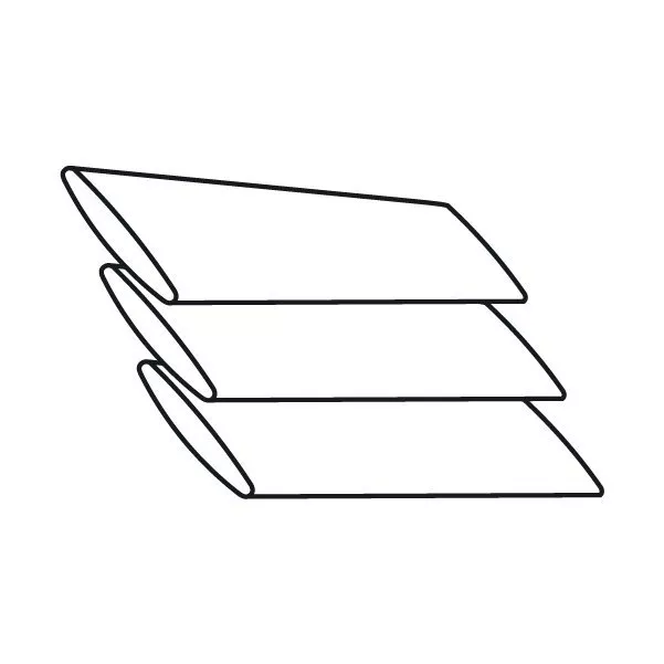 Three planks of faux wood