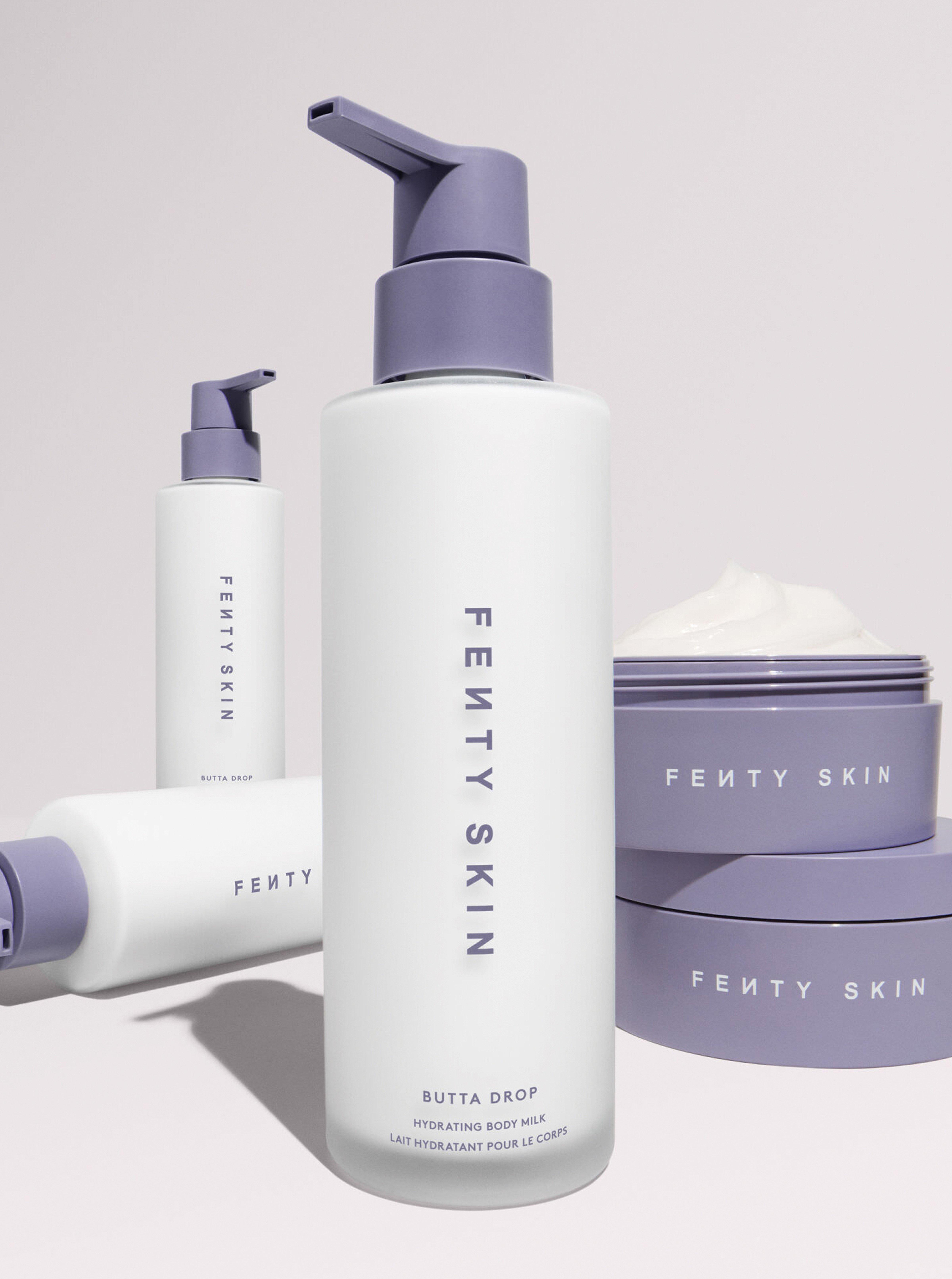 fenty makeup range on a pink background