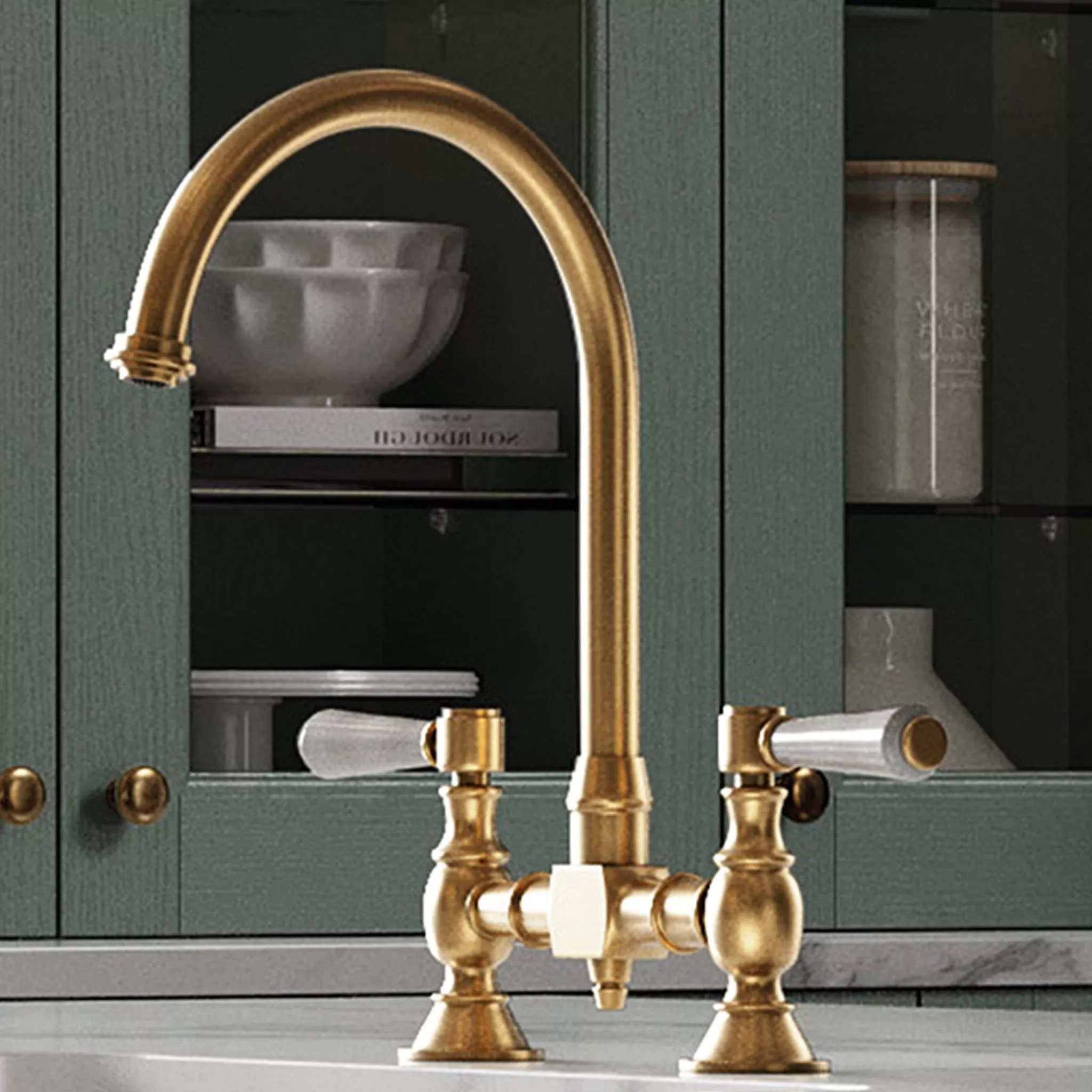 Gold kitchen tap 