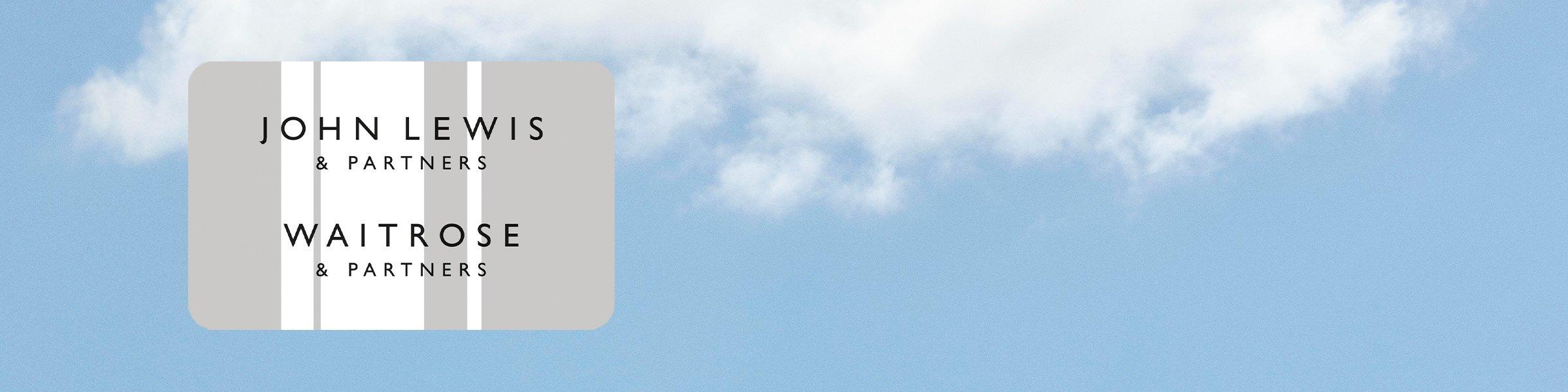 John Lewis Gift Card suspended against blue sky with cloud