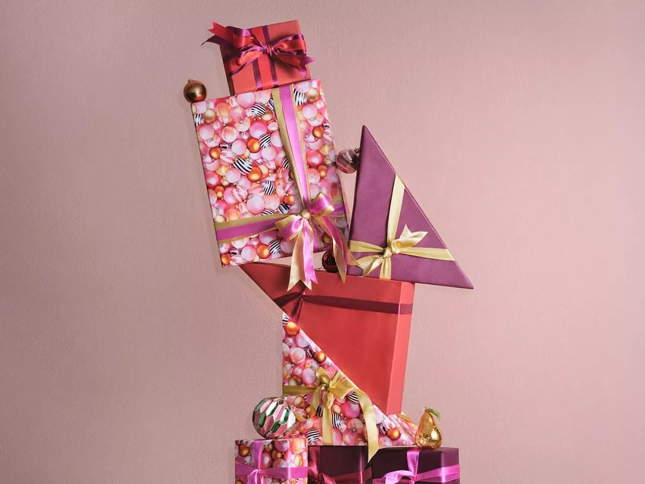 Presents stacked in a pile