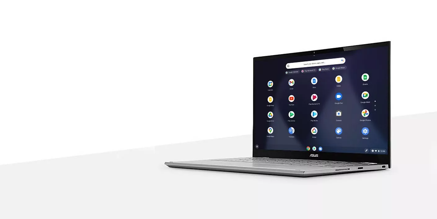 Chromebook laptop open on the apps screen