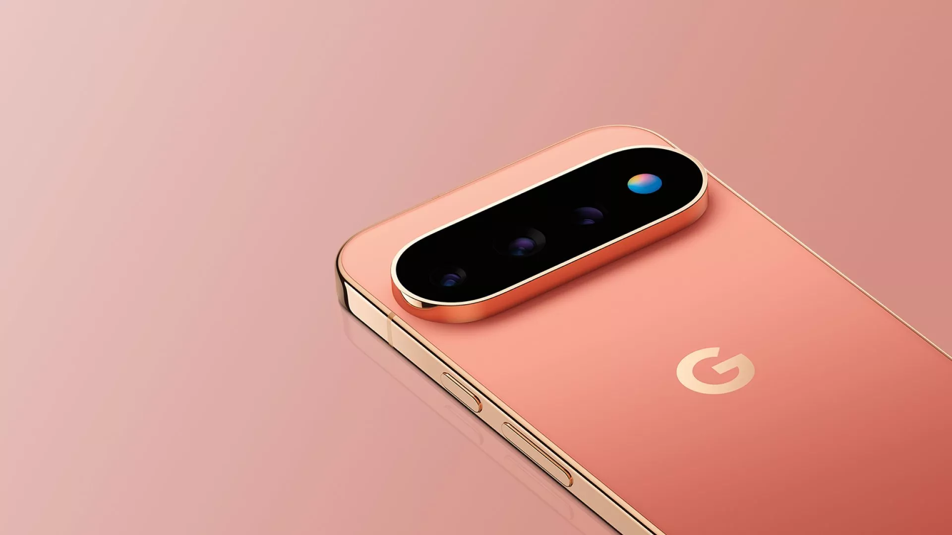 A banner showing a new google pixel 11 phone on a pink background.