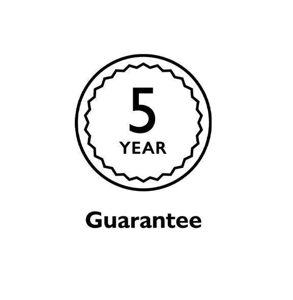 5 year guarantee logo