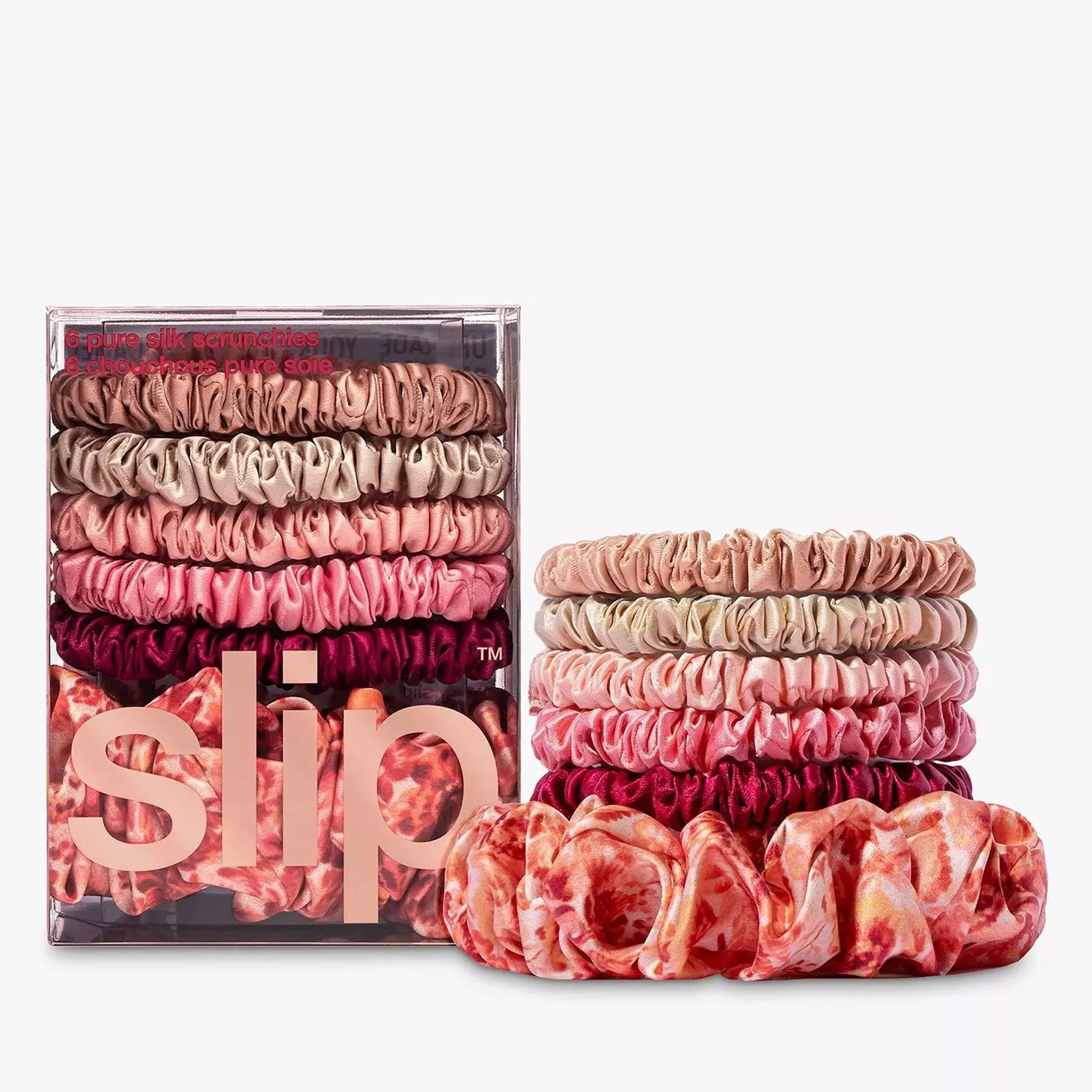 Slip hair scrunchies