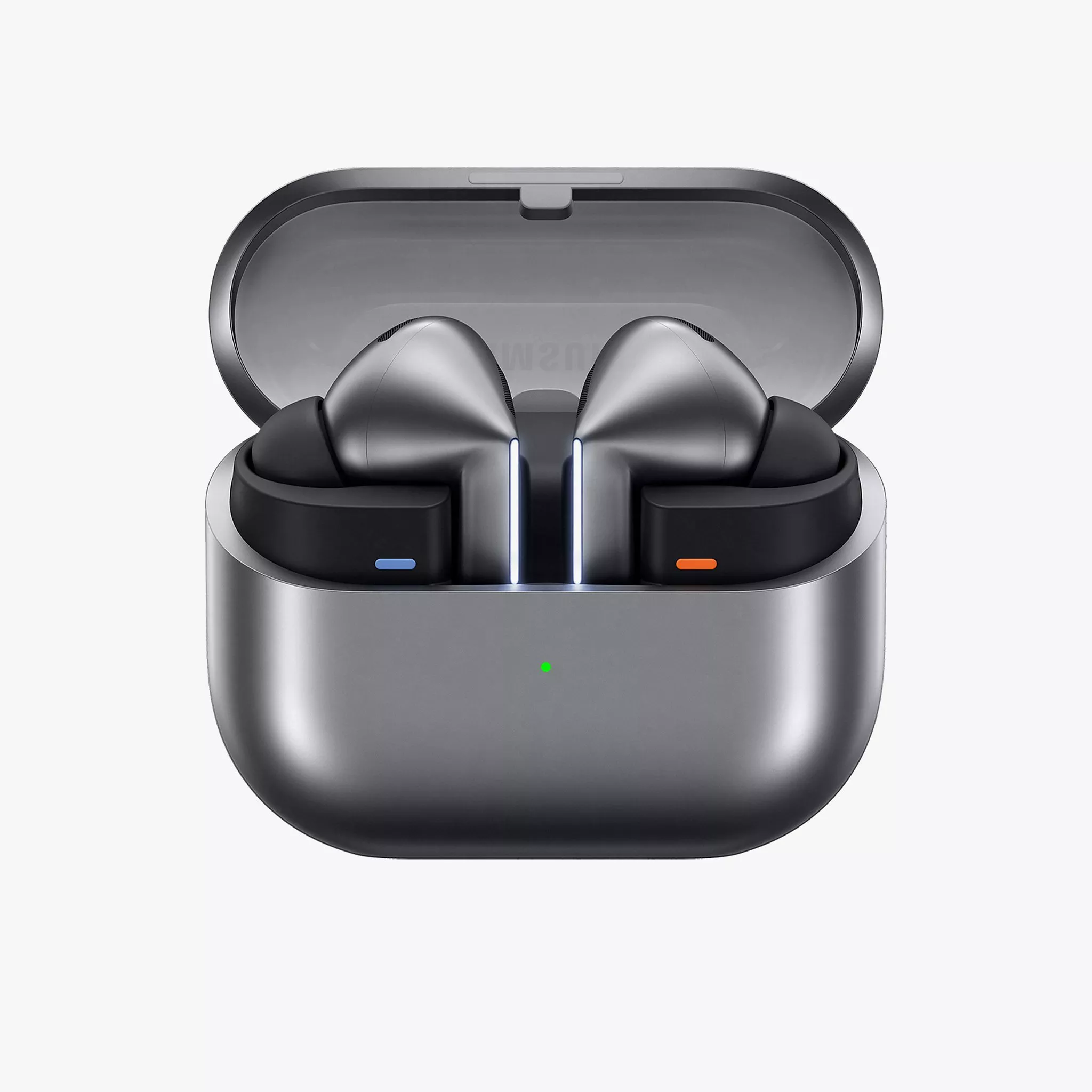 grey samsung in-ear headphones