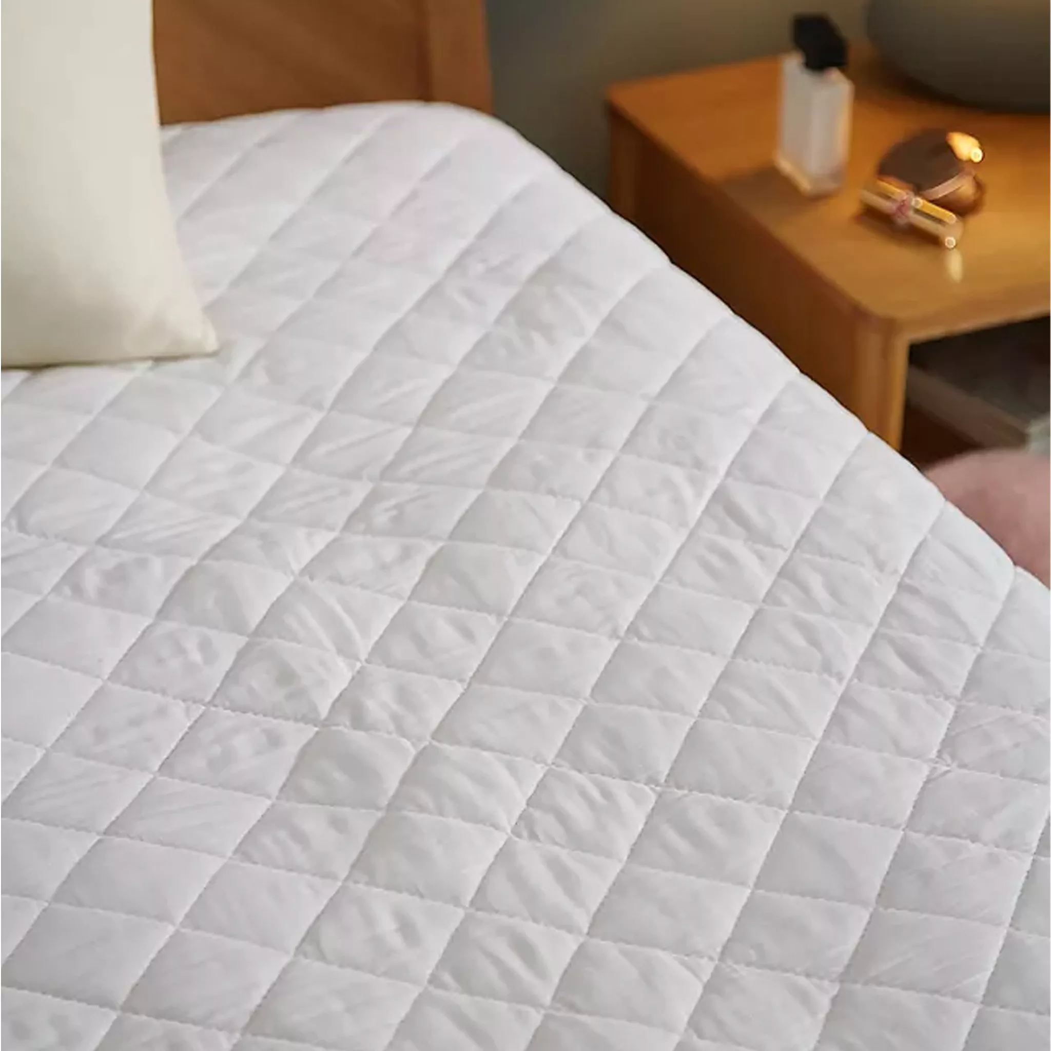 mattress protector on a bed