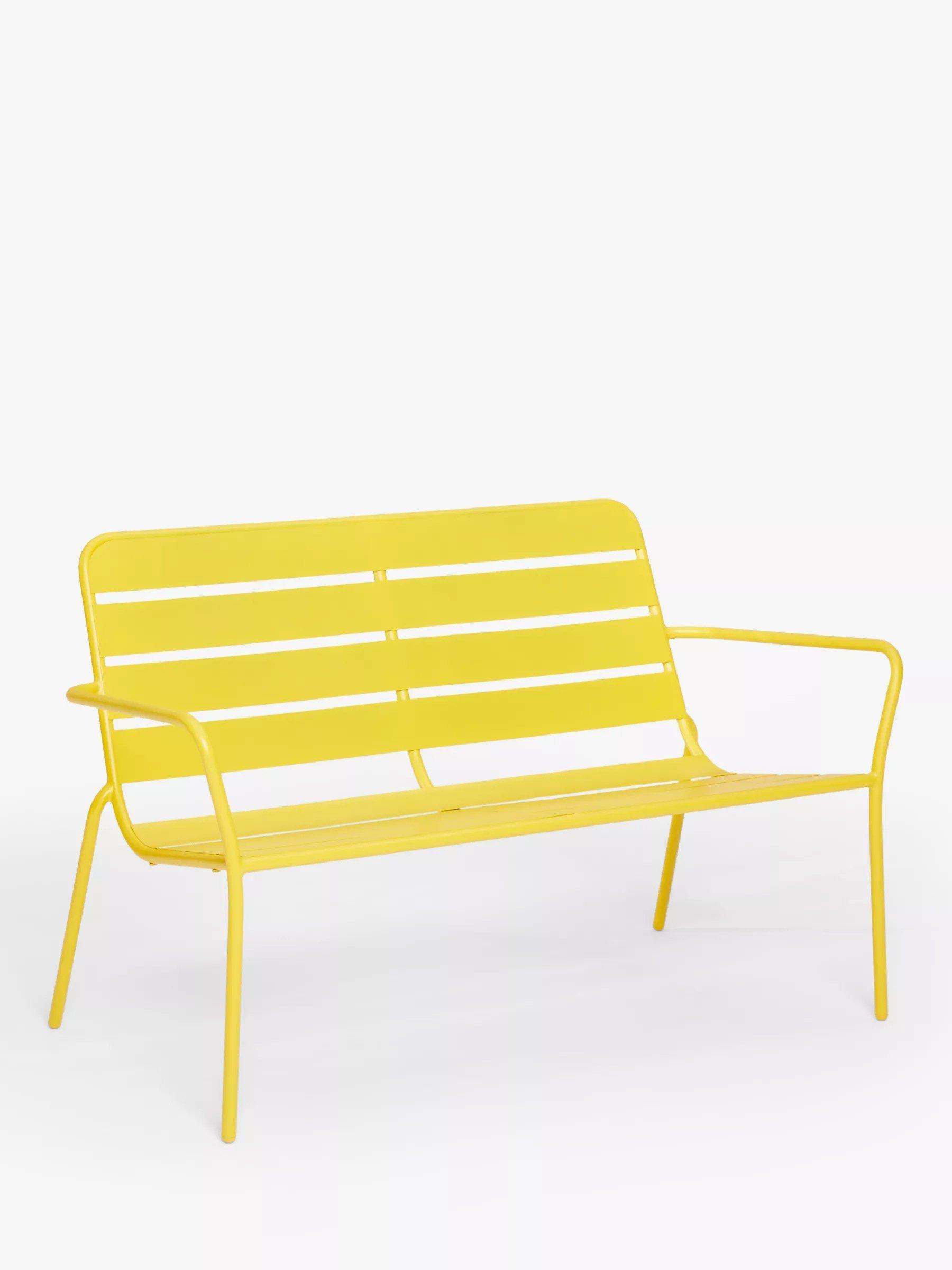 Yellow metal garden sofa