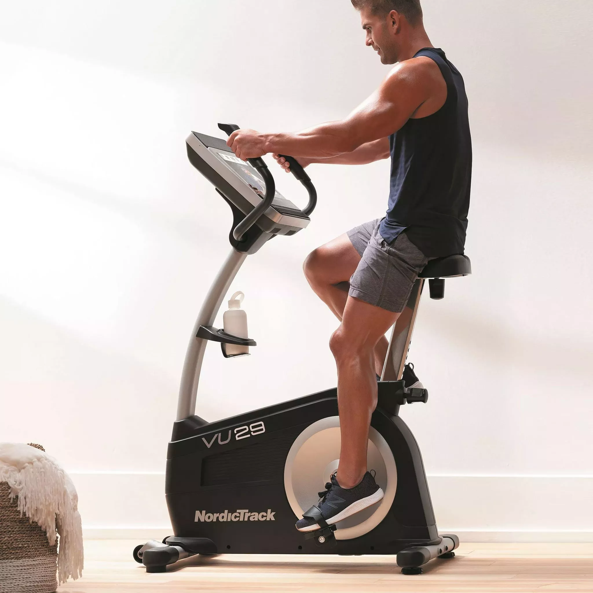 man in sportswear exercising on a NordicTrack exercise bike