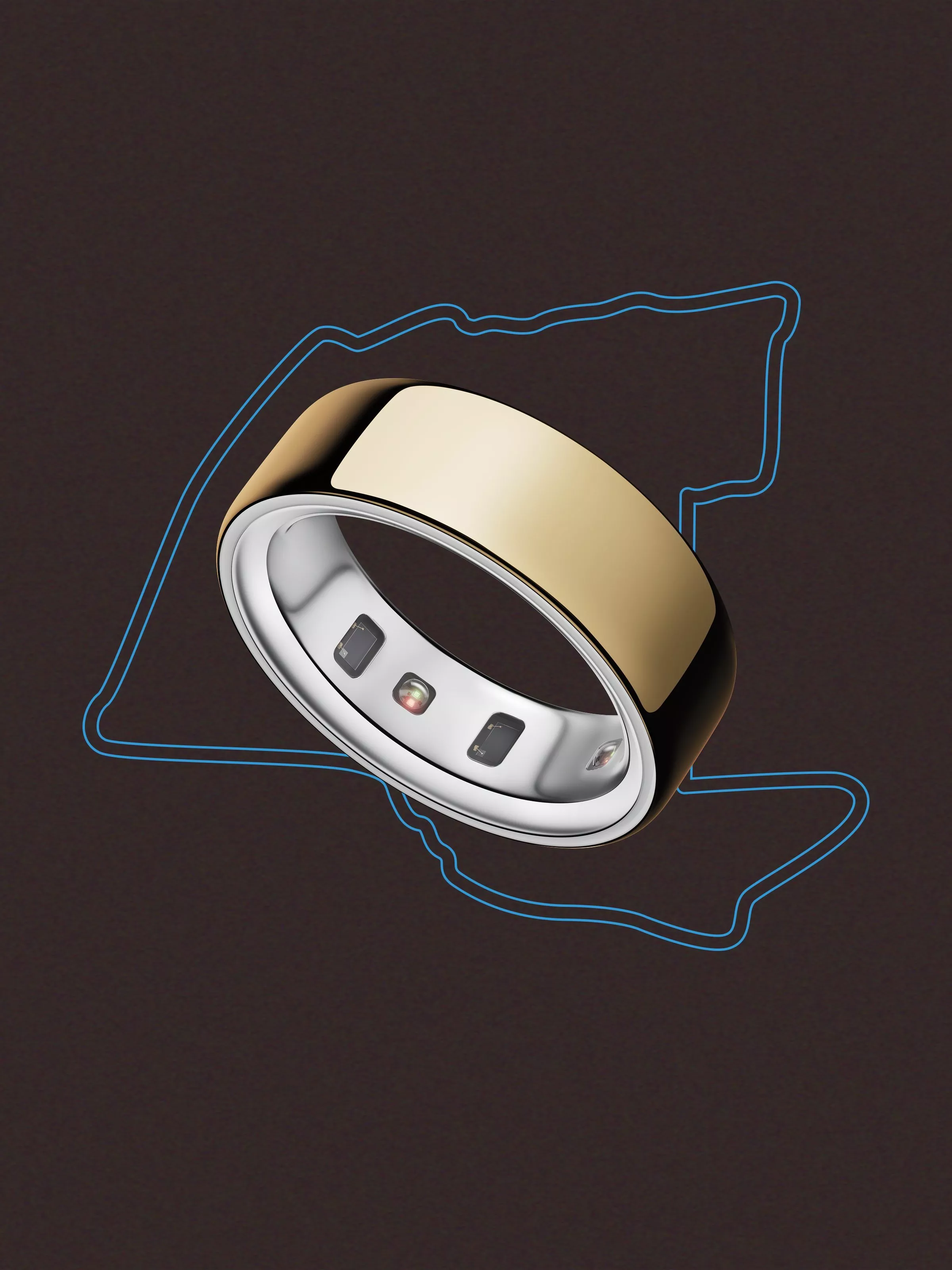 Oura Ring 4 Health & Fitness Tracker Smart Ring, Gold